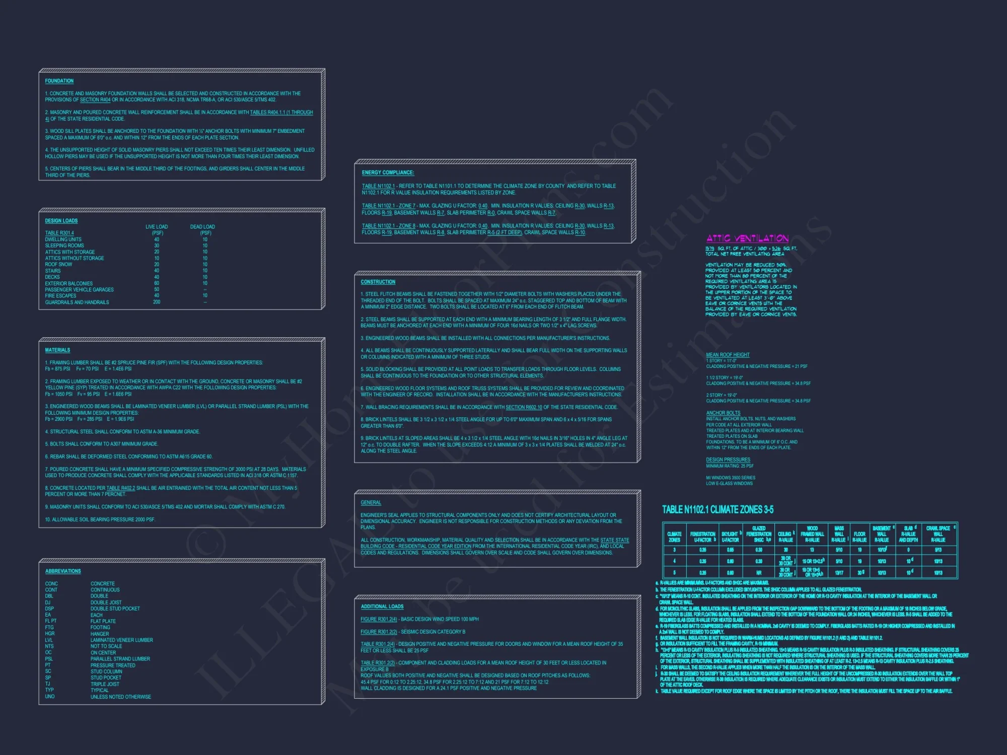 Modern Craftsman house Plan with Open Floor and CAD Blueprint