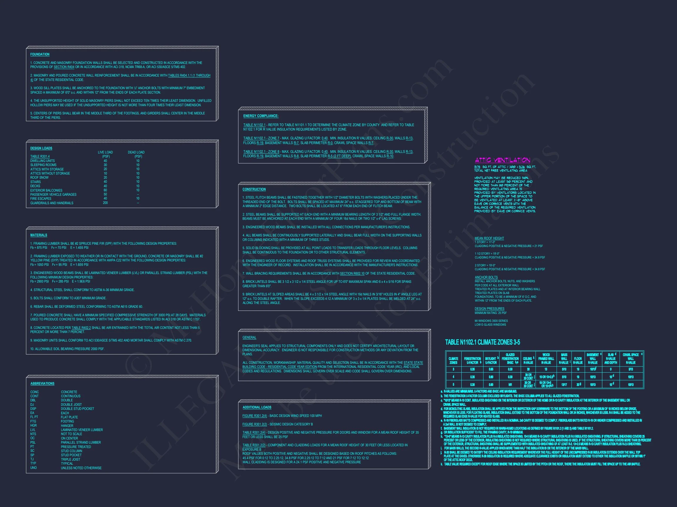 10-1779B HOUSE PLAN -Traditional Colonial Home Plan - 4-Bed, 2.5-Bath, 2,150 SF 12 Modern Craftsman house Plan with Open Floor and CAD Blueprint