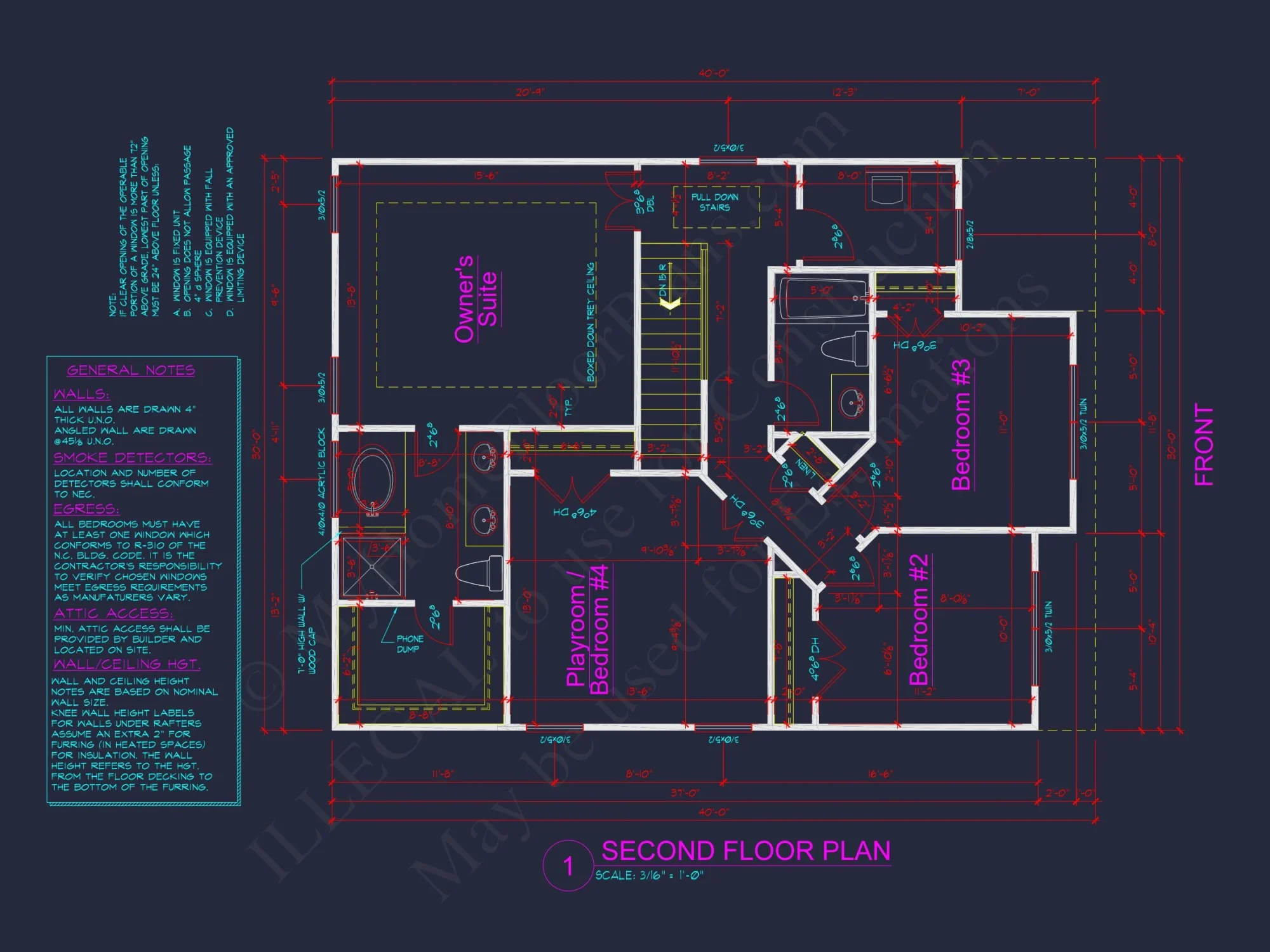 Modern Craftsman house Plan with Open Floor and CAD Blueprint