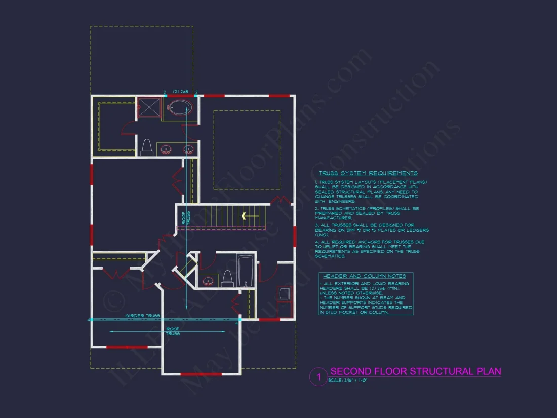 Modern Suburban house Plan with 2 Floors and Open Layout