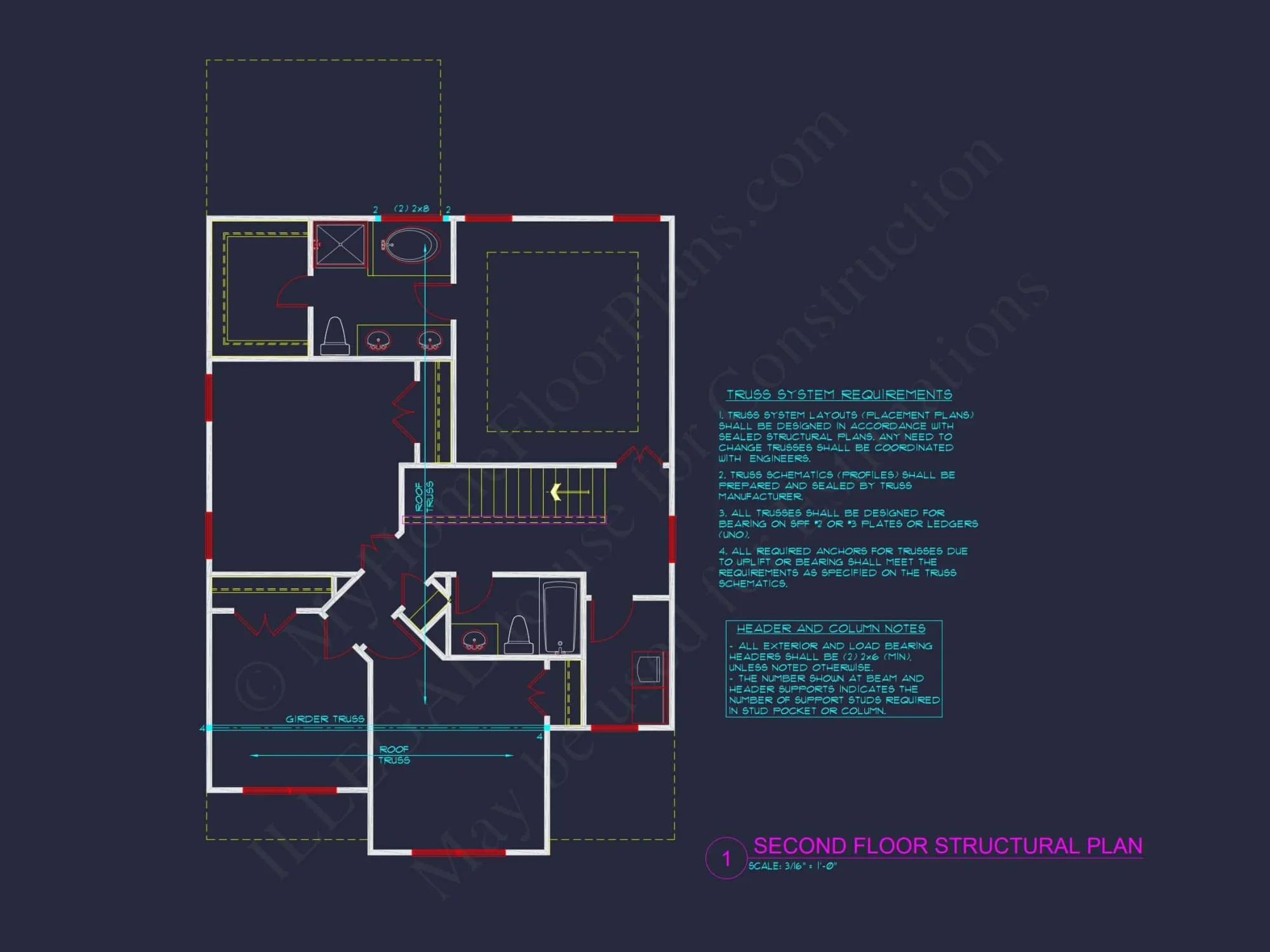 Modern Suburban house Plan with 2 Floors and Open Layout