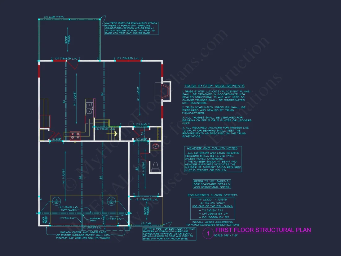 Modern Suburban house Plan with 2 Floors and Open Layout