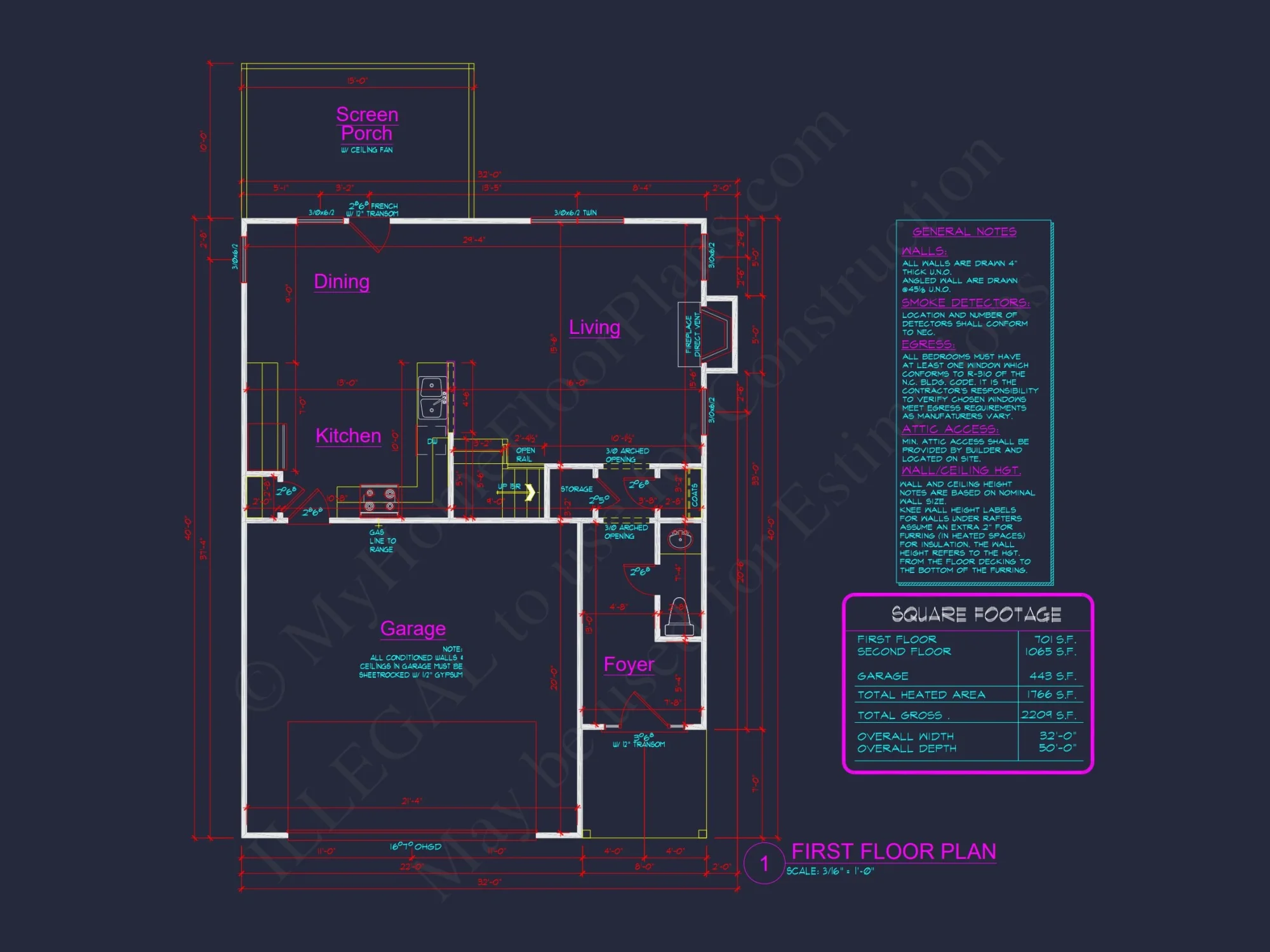 Modern Suburban house Plan with 2 Floors and Open Layout