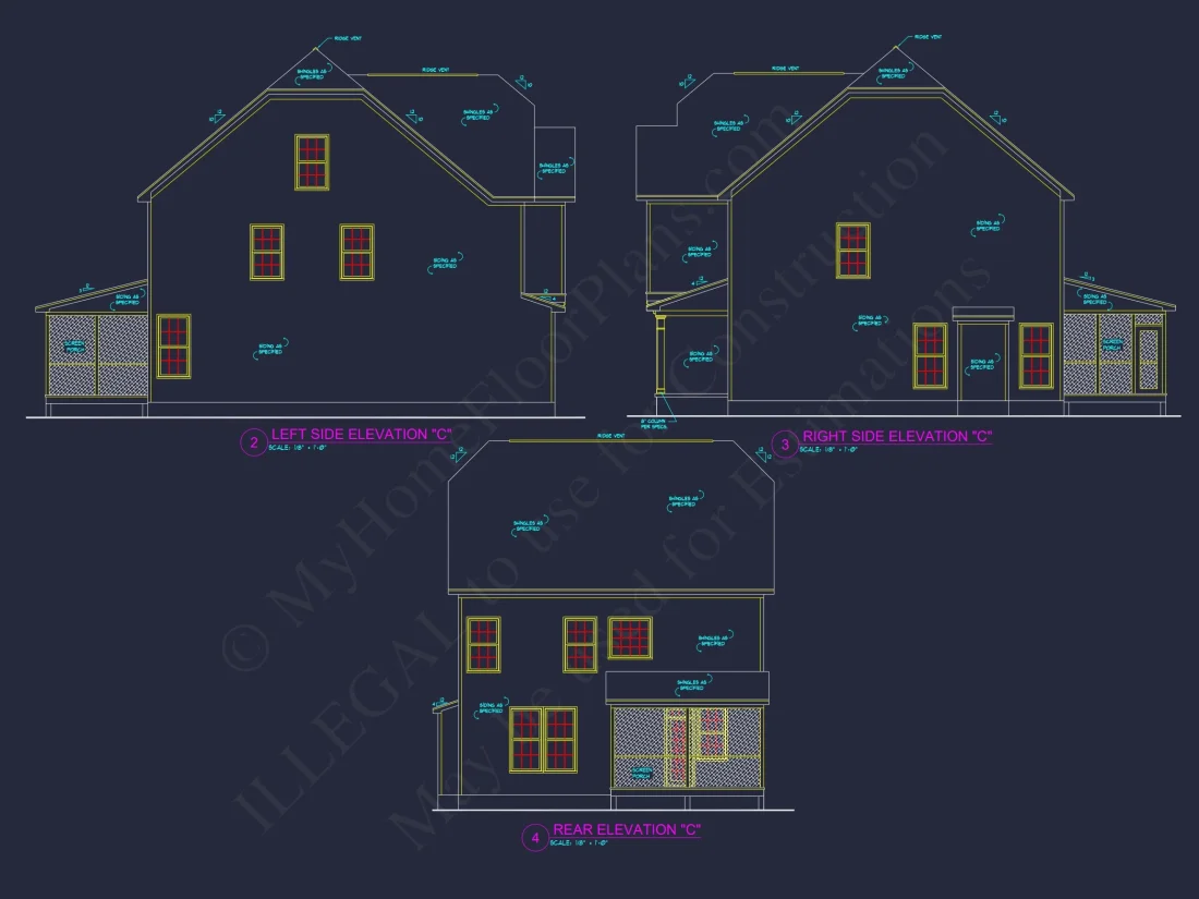Modern Suburban house Plan with 2 Floors and Open Layout
