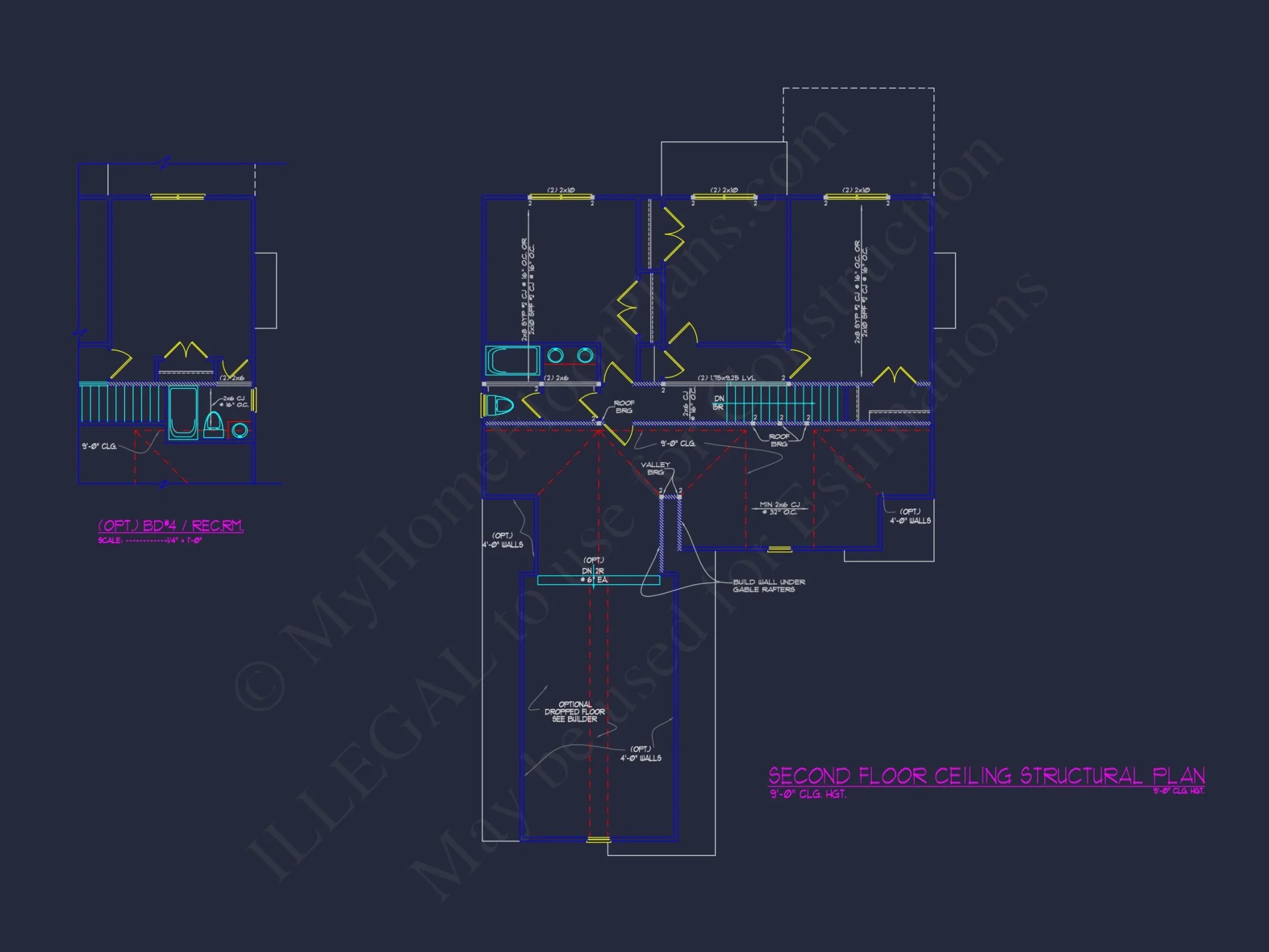 2-Story Craftsman house Plan Blueprint with Garage & Features