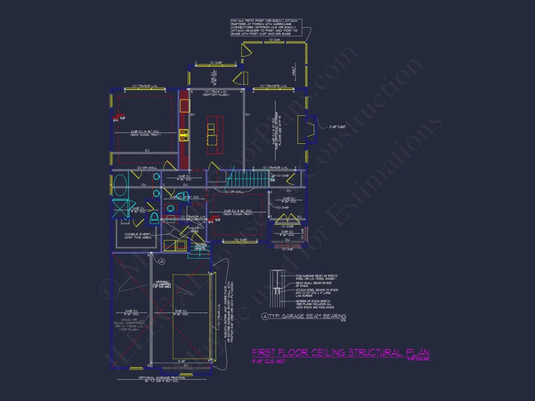 2-Story Craftsman house Plan Blueprint with Garage & Features