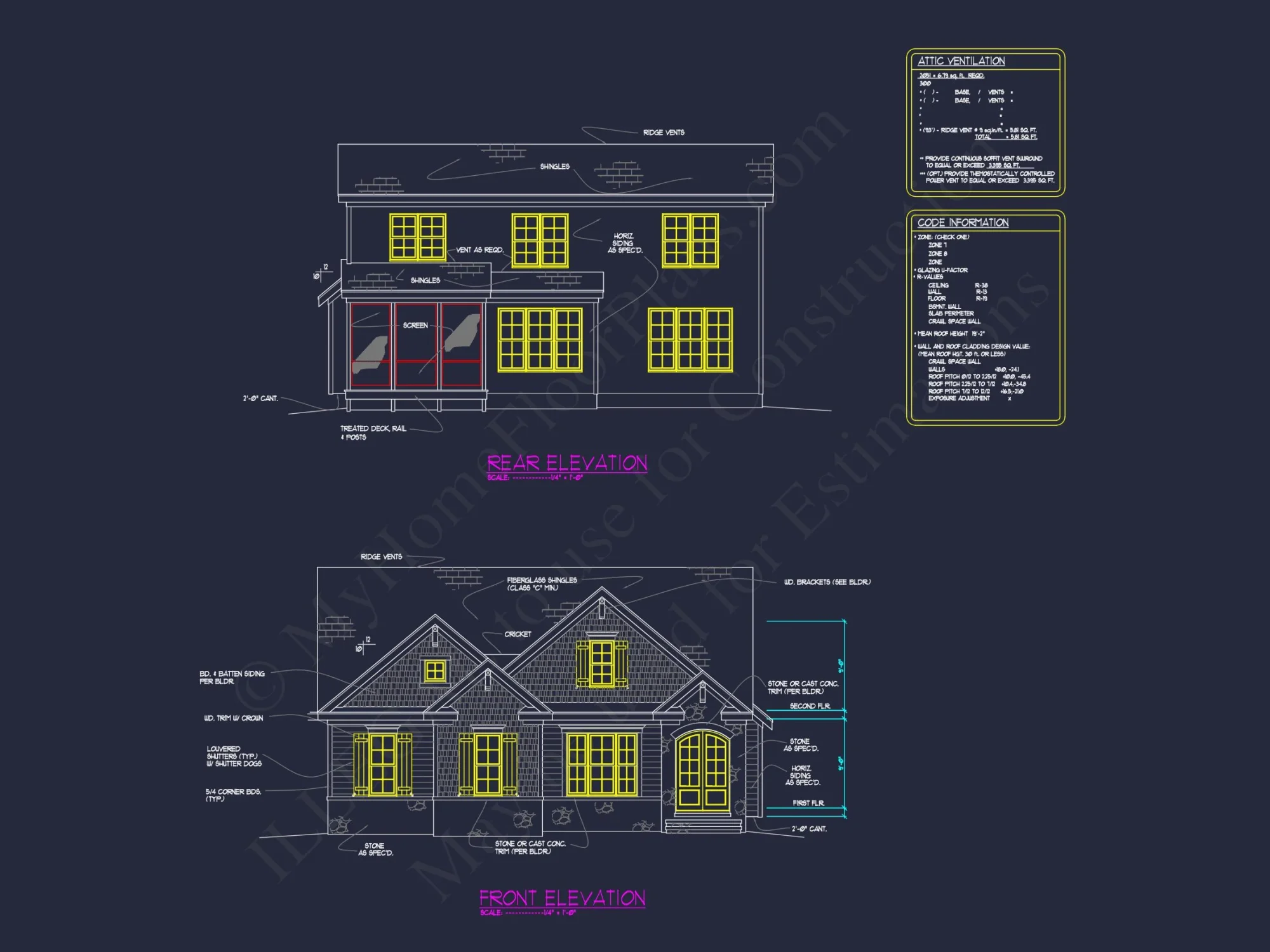 2-Story Craftsman house Plan Blueprint with Garage & Features