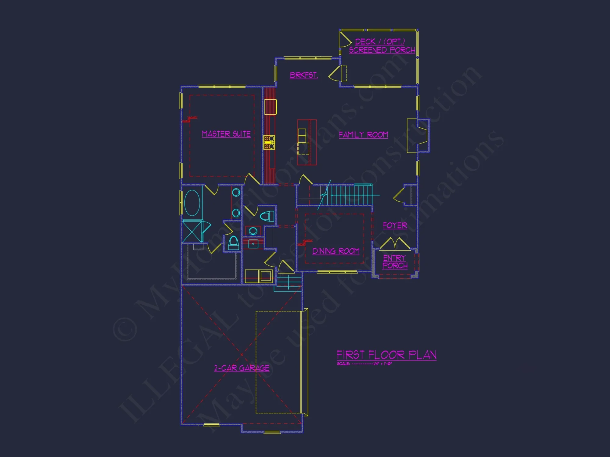2-Story Craftsman house Plan Blueprint with Garage & Features