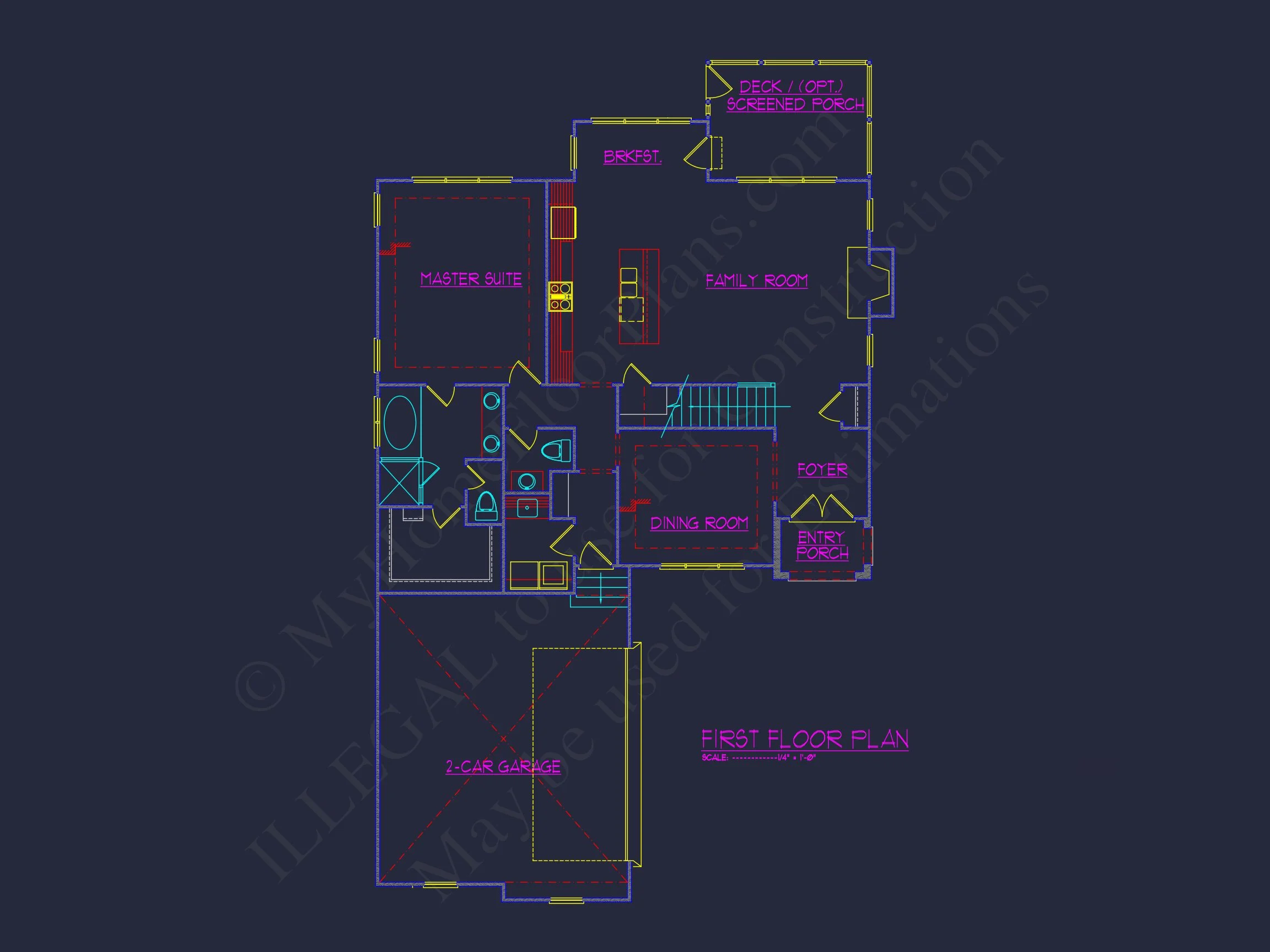 10-1659 HOUSE PLAN -Traditional Cottage Home Plan - 3-Bed, 2-Bath, 1,850 SF 6 2-Story Craftsman house Plan Blueprint with Garage & Features