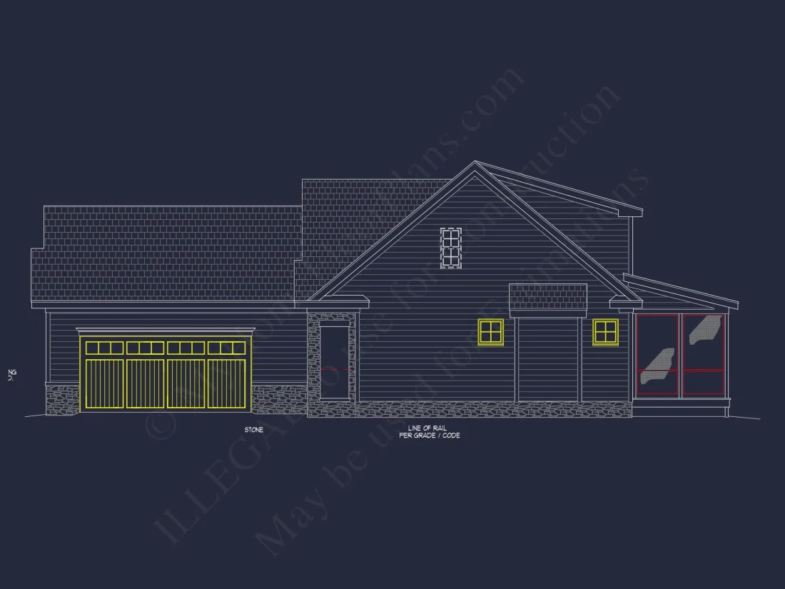 2-Story Craftsman house Plan Blueprint with Garage & Features