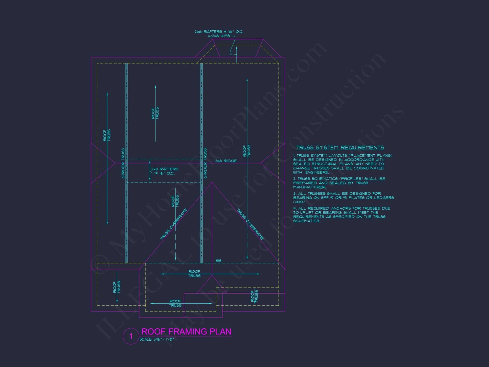 Traditional Craftsman house Floor Plan with Architectural Designs