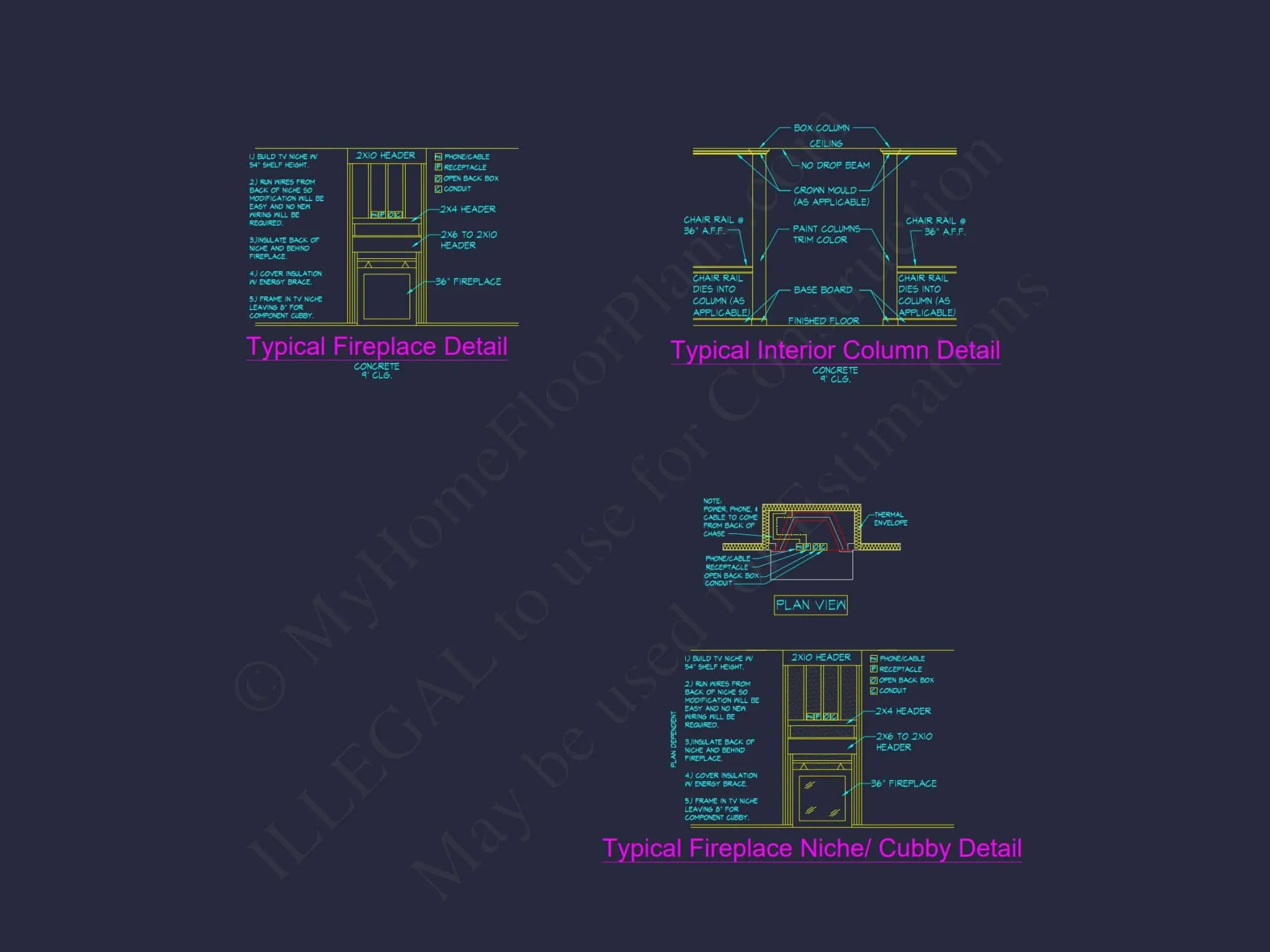 Traditional Craftsman house Floor Plan with Architectural Designs