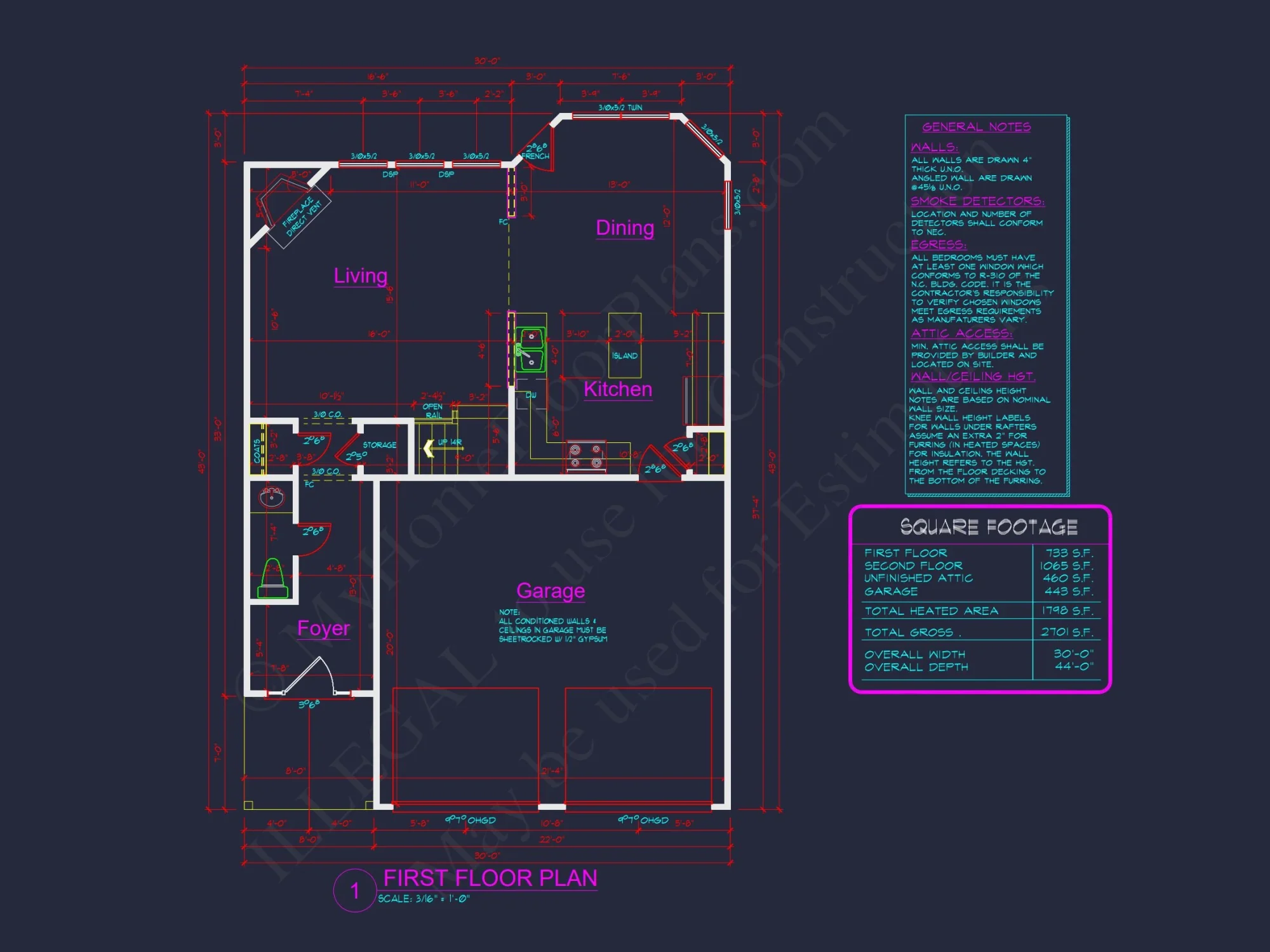 Traditional Craftsman house Floor Plan with Architectural Designs