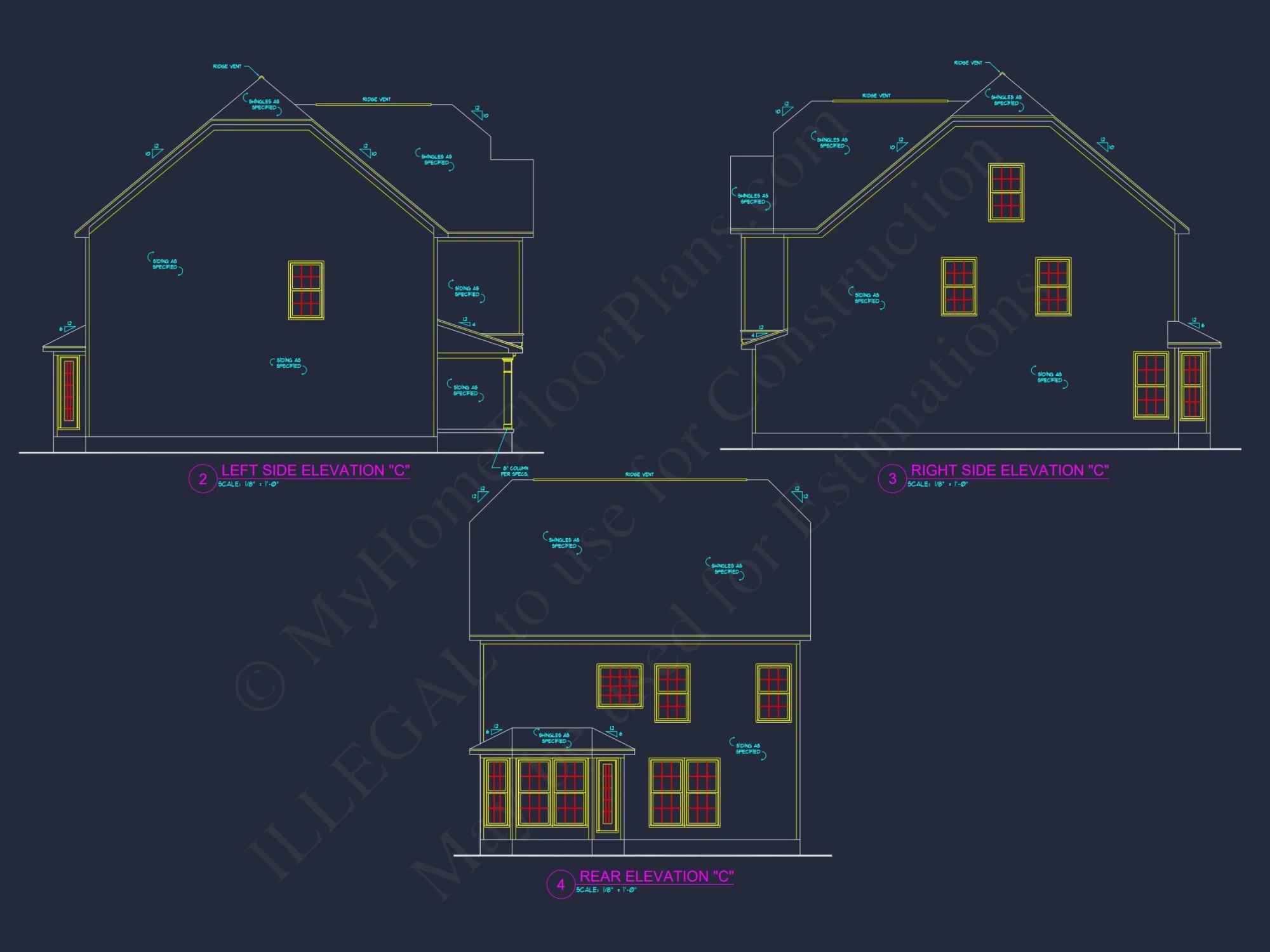 Traditional Craftsman house Floor Plan with Architectural Designs