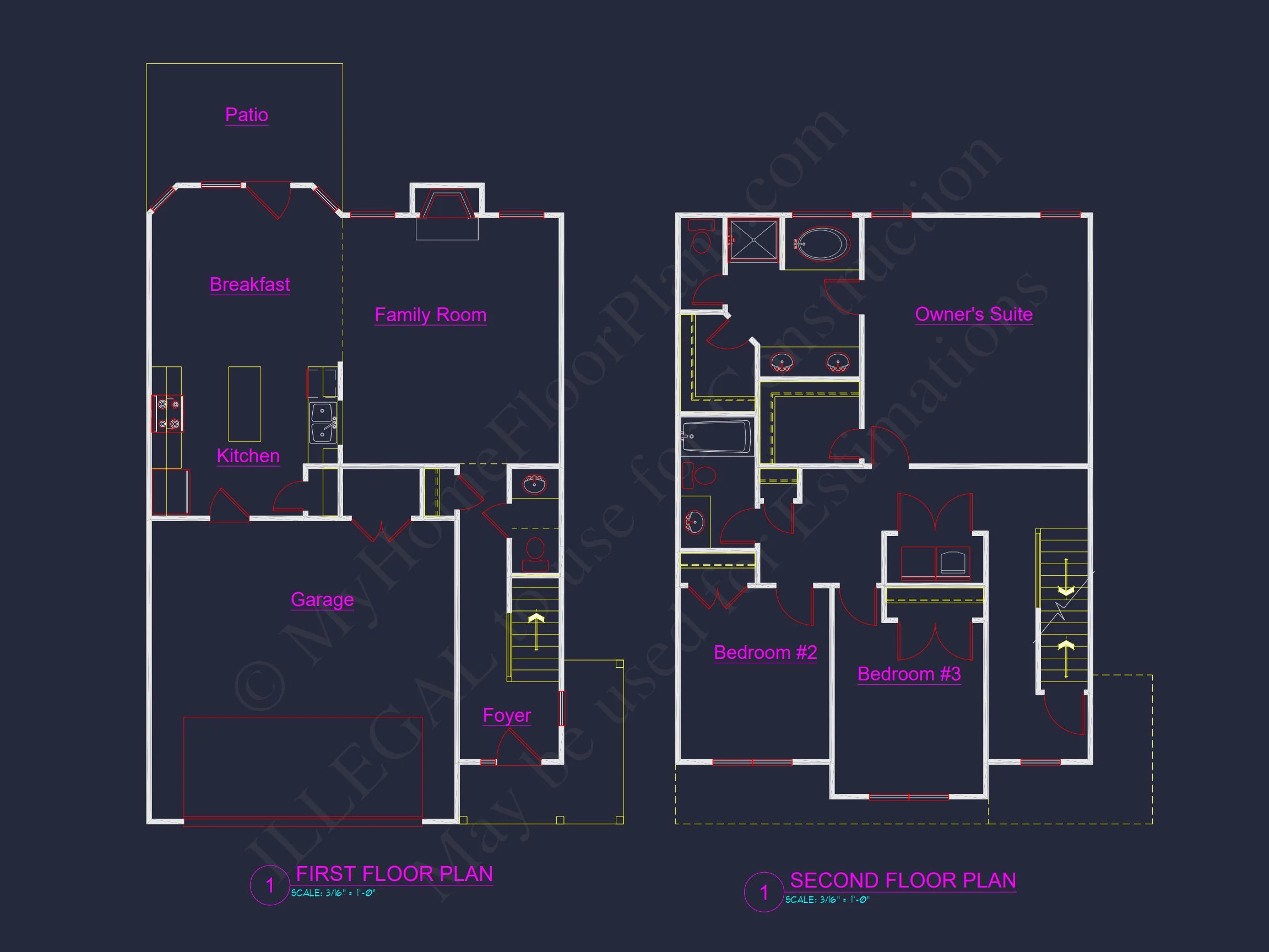 10-1624 HOUSE PLAN - Modern House Plan with CAD Designs and Blueprint Flexibility 3 Modern house Plan with CAD Designs and Blueprint Flexibility