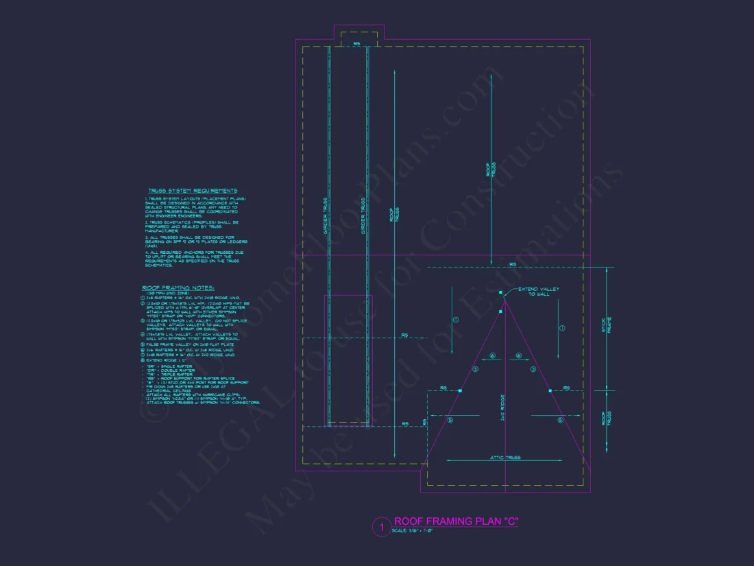 Crafted house Floor Plan with Blueprint & CAD Design