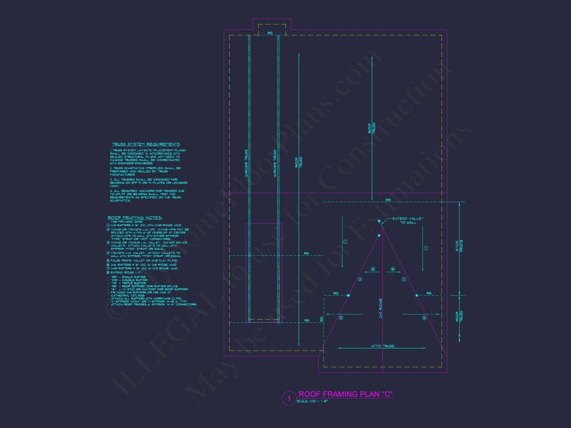 Crafted house Floor Plan with Blueprint & CAD Design