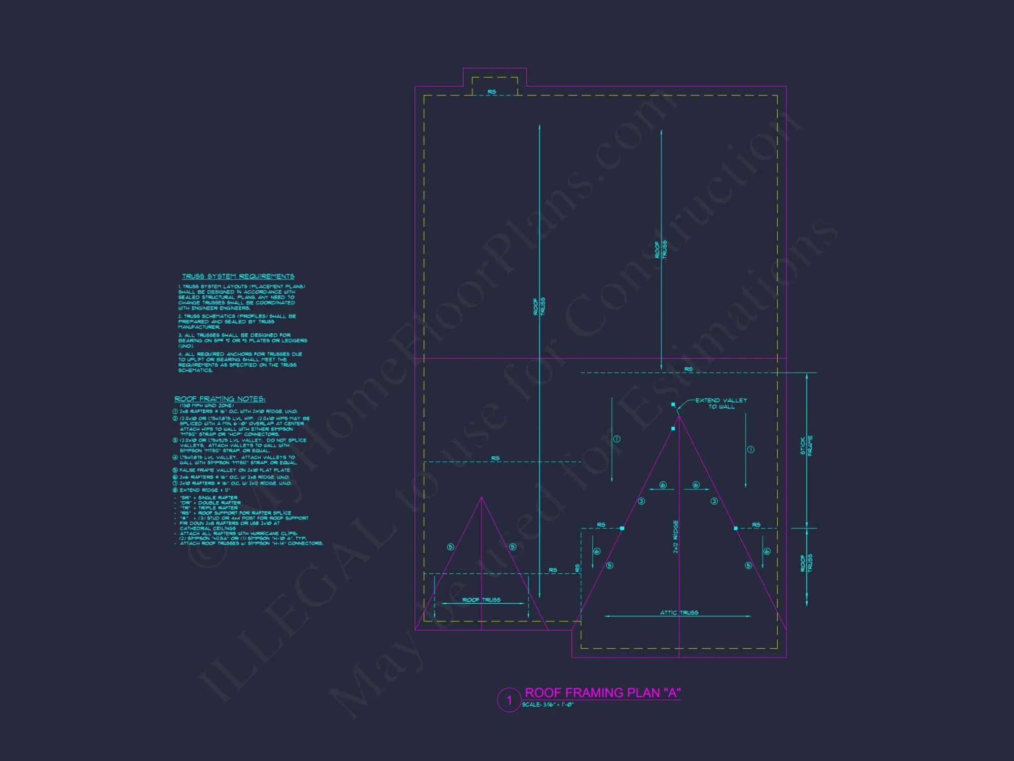 Crafted house Floor Plan with Blueprint & CAD Design