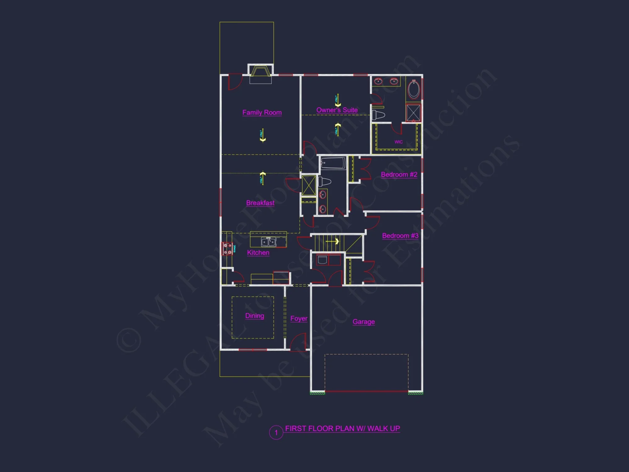Crafted house Floor Plan with Blueprint & CAD Design