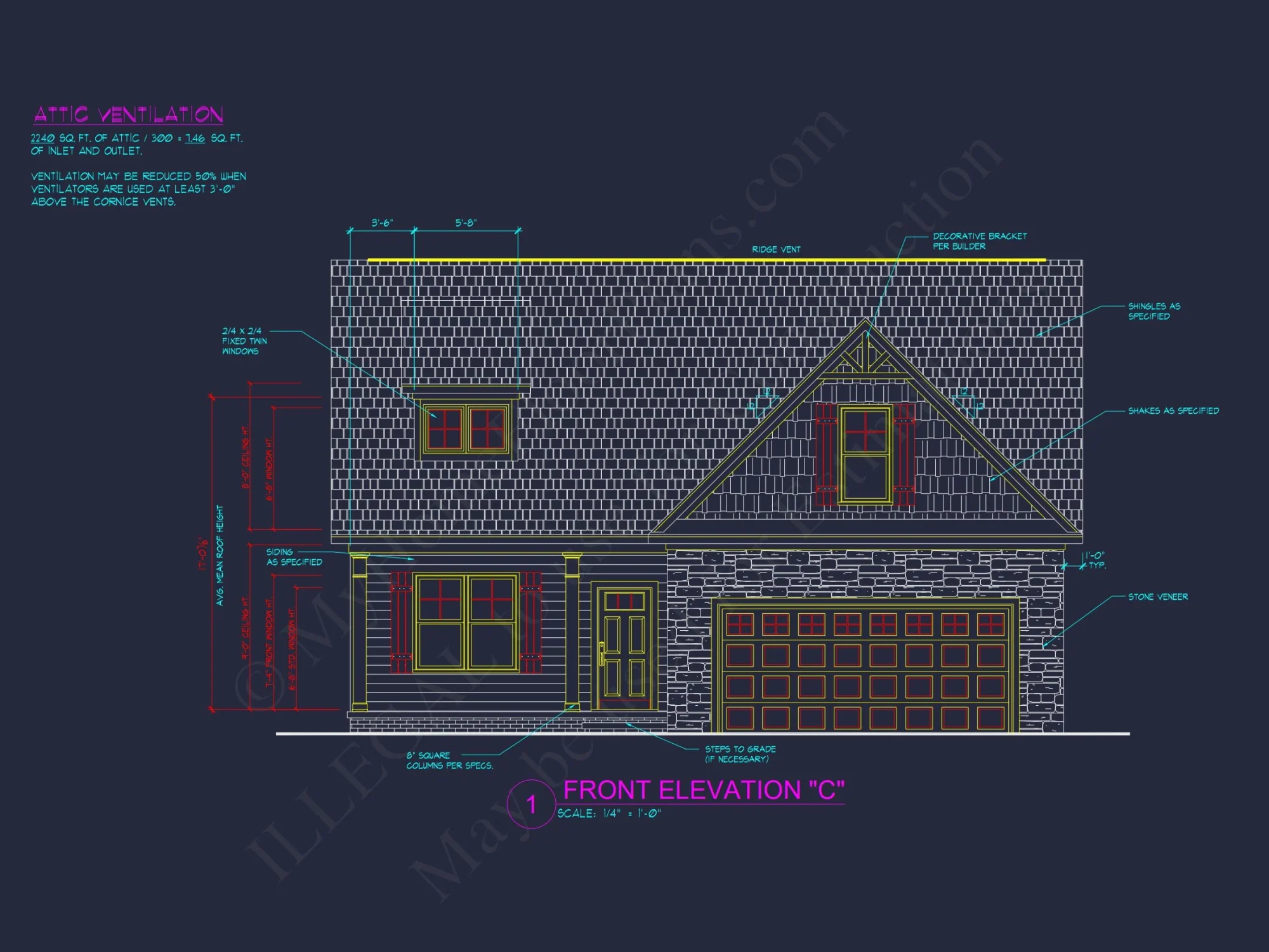 Crafted house Floor Plan with Blueprint & CAD Design
