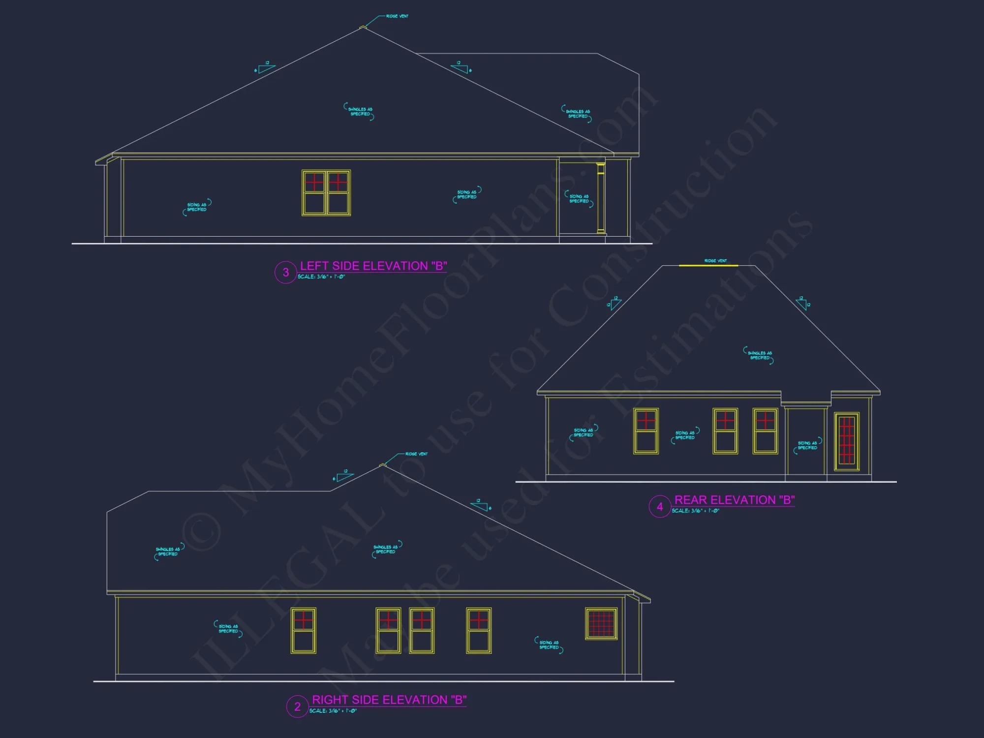 Crafted house Floor Plan with Blueprint & CAD Design