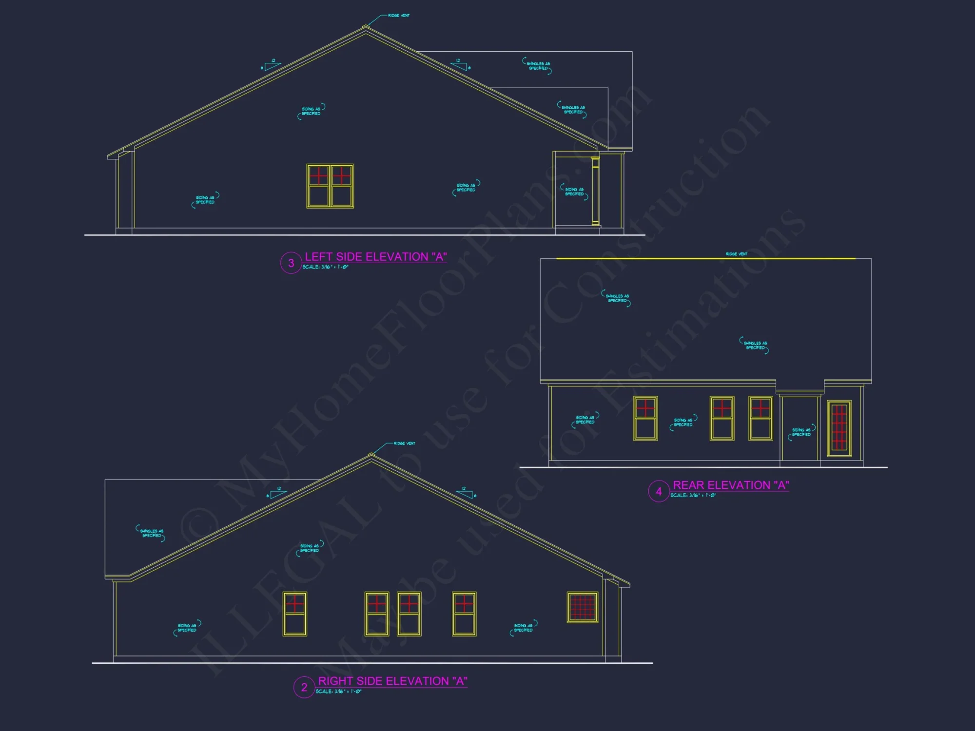 Crafted house Floor Plan with Blueprint & CAD Design