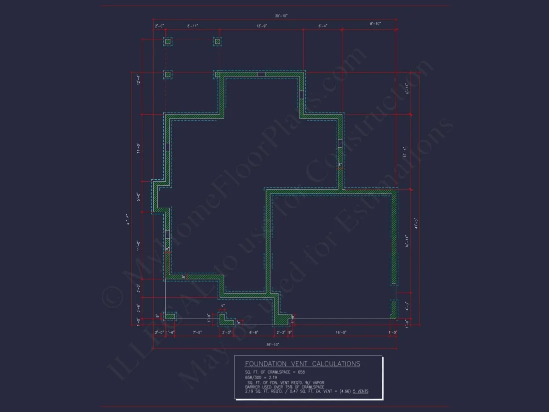 2-Story Farmhouse house Plan w/Open Floor Plan & Attic (2294 sq ft)