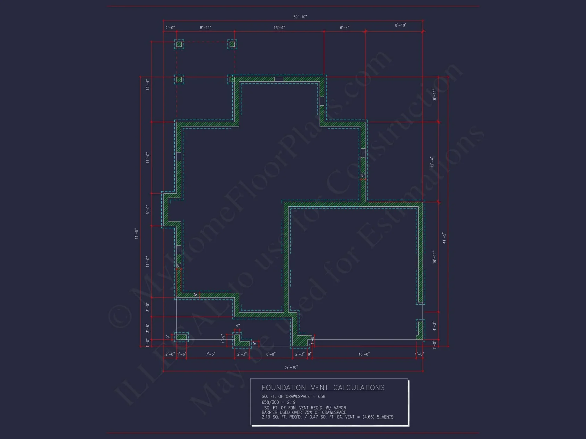 2-Story Farmhouse house Plan w/Open Floor Plan & Attic (2294 sq ft)