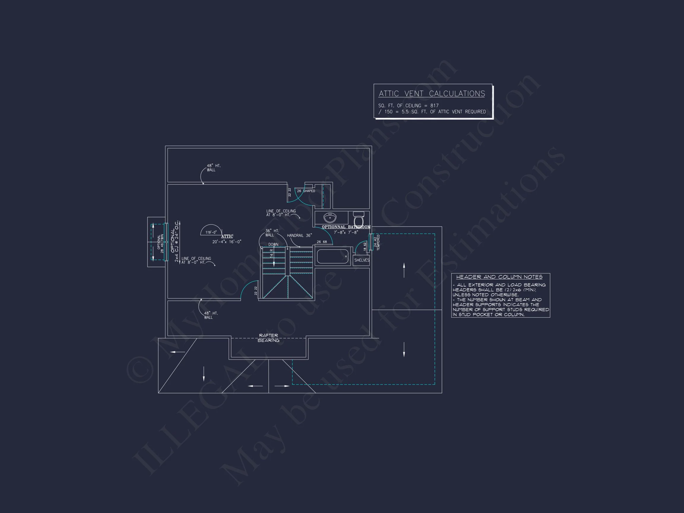 10-1615 HOUSE PLAN -Colonial Home Plan - 4-Bed, 3-Bath, 2,450 SF 16 2-Story Farmhouse house Plan w/Open Floor Plan & Attic (2294 sq ft)