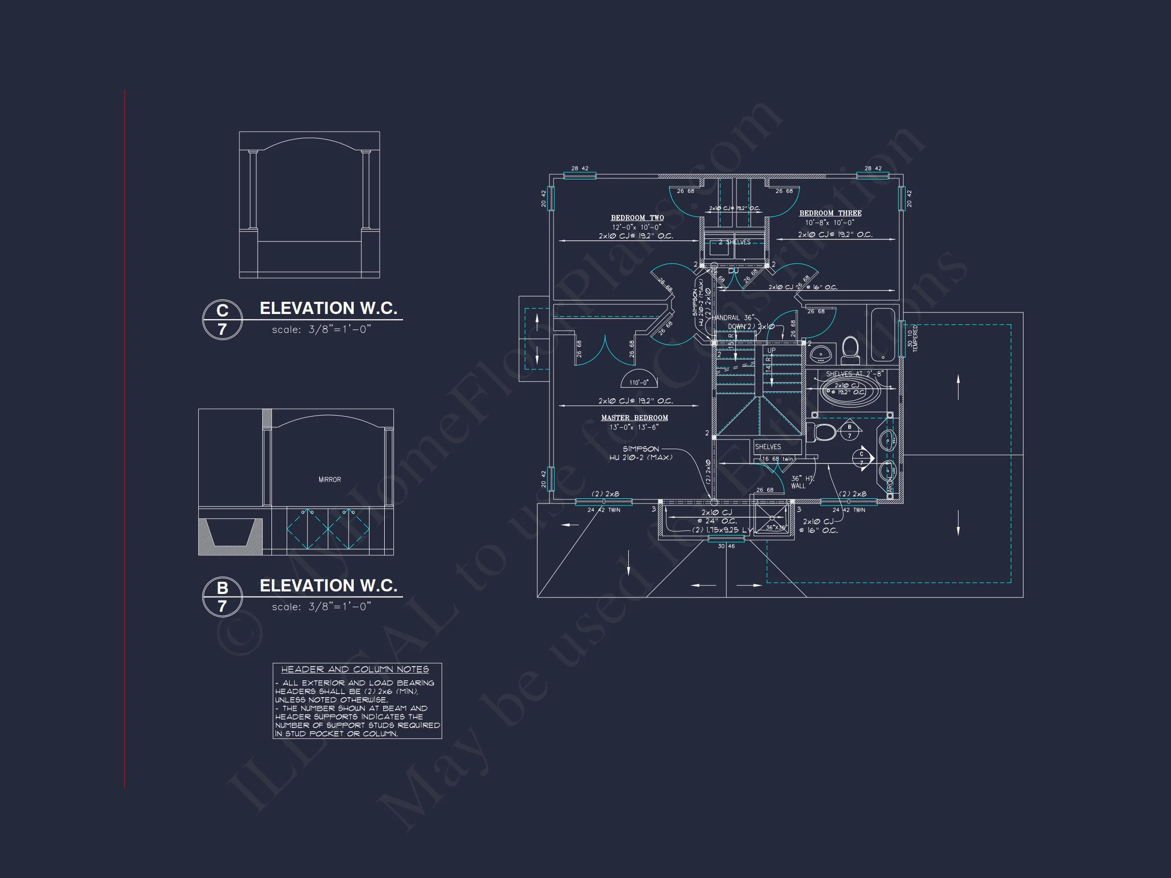 10-1615 HOUSE PLAN -Colonial Home Plan - 4-Bed, 3-Bath, 2,450 SF 15 2-Story Farmhouse house Plan w/Open Floor Plan & Attic (2294 sq ft)