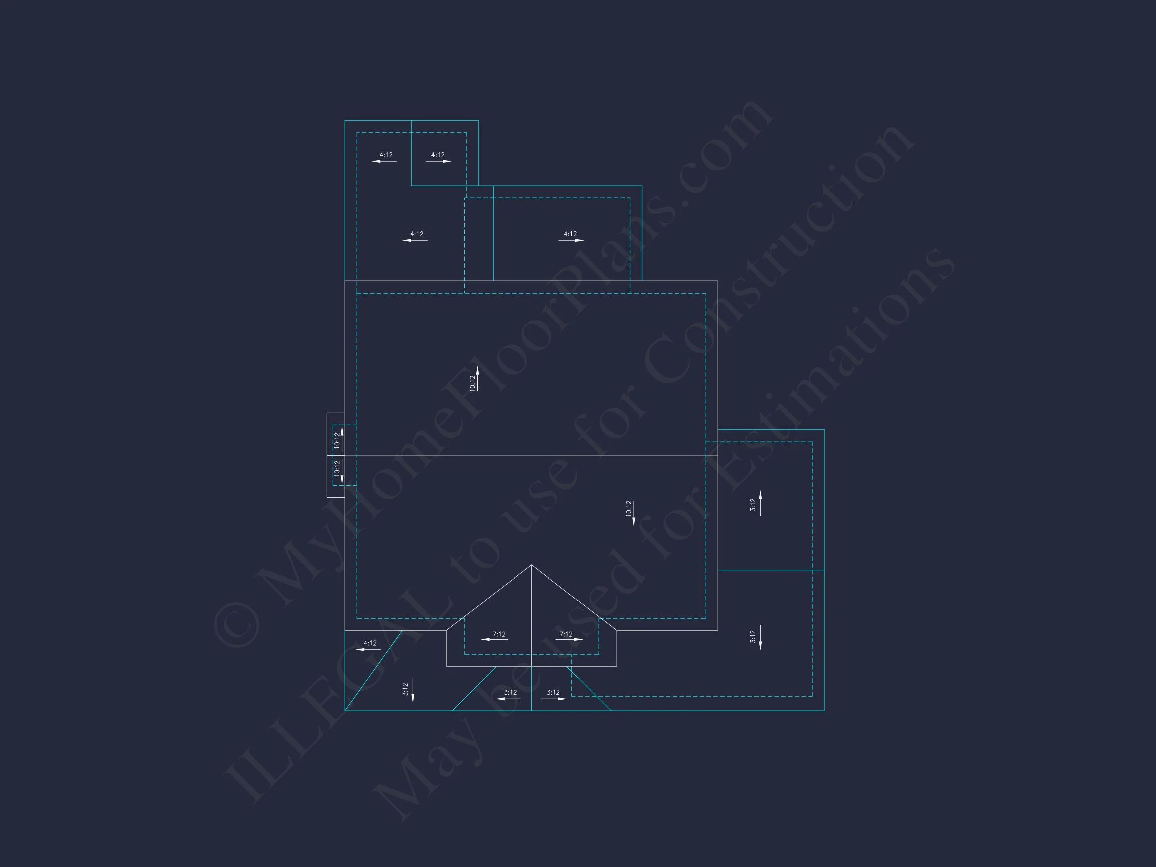 10-1615 HOUSE PLAN -Colonial Home Plan - 4-Bed, 3-Bath, 2,450 SF 12 2-Story Farmhouse house Plan w/Open Floor Plan & Attic (2294 sq ft)