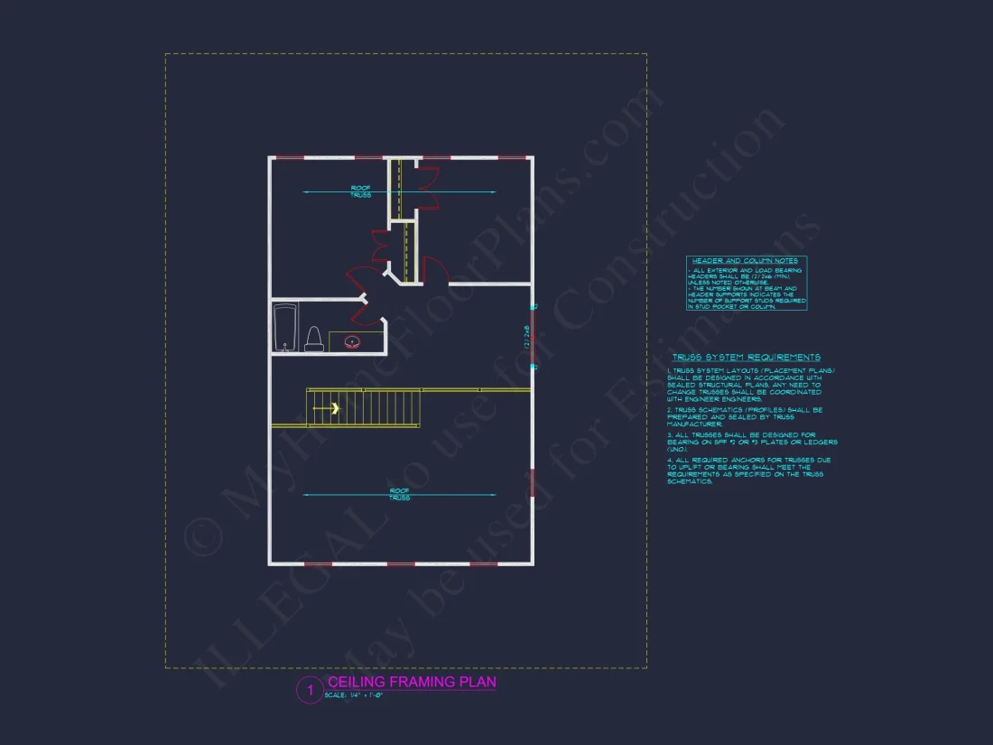 Traditional Farmhouse house Plan with 2 Stories and CAD Designs