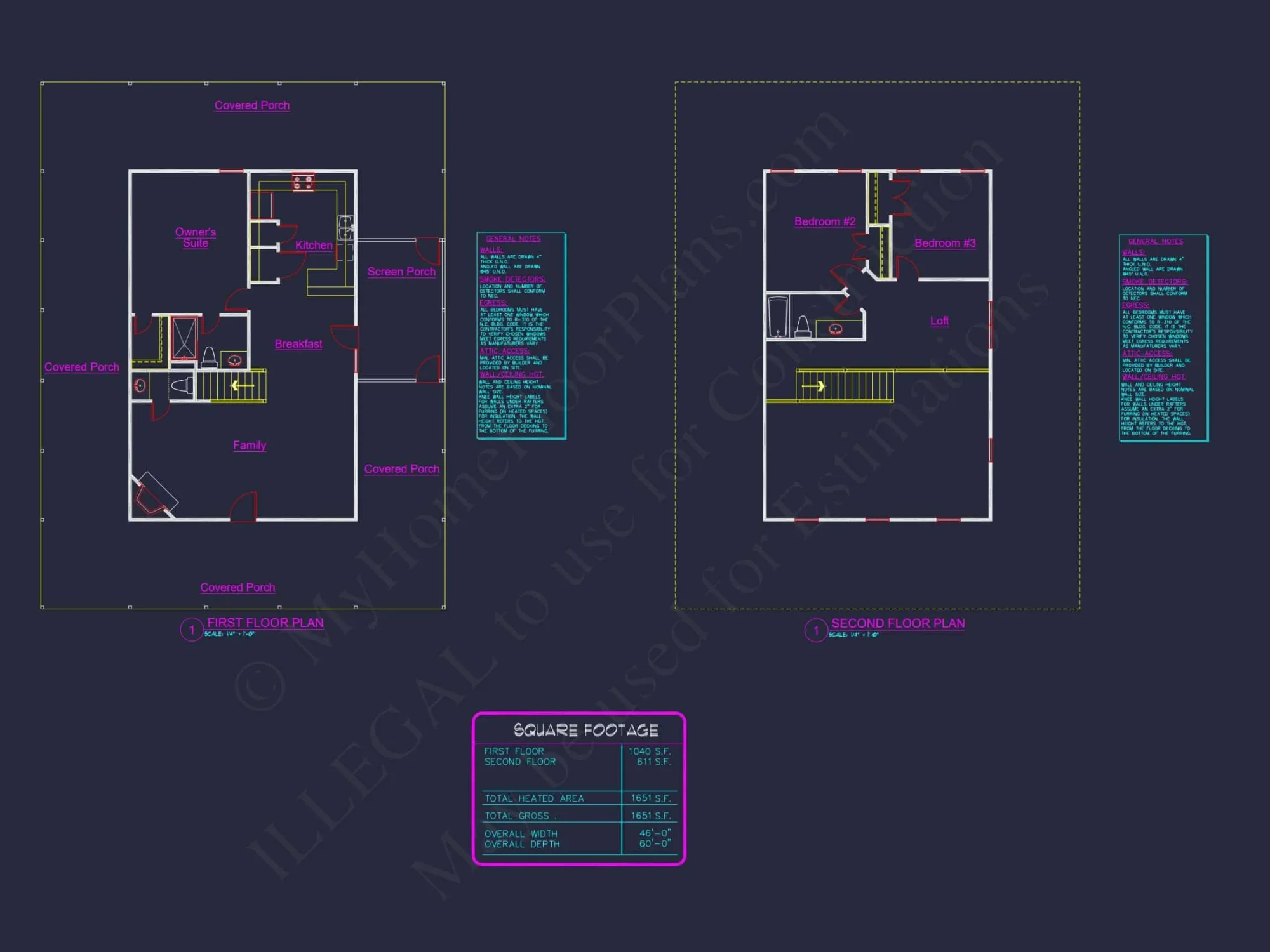 Traditional Farmhouse house Plan with 2 Stories and CAD Designs