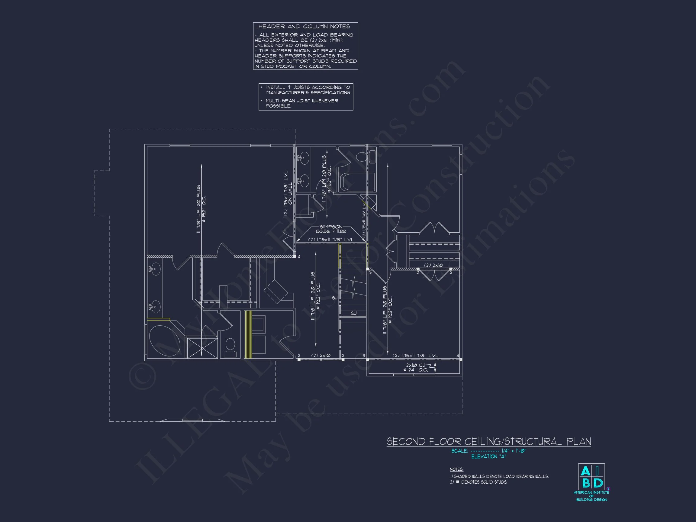 10-1584 HOUSE PLAN -Traditional Colonial Home Plan - 4-Bed, 3-Bath, 2,650 SF 21 Traditional Craftsman house Plan with Spacious Floor Layout