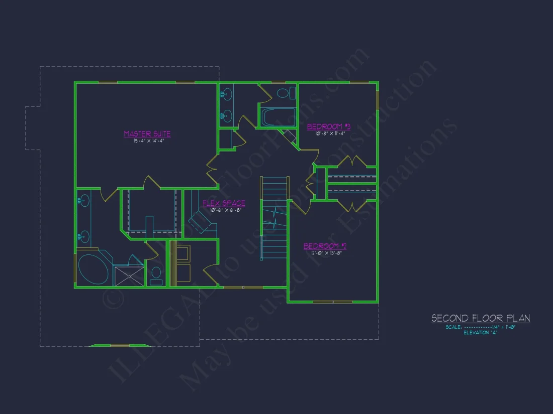 Traditional Craftsman house Plan with Spacious Floor Layout
