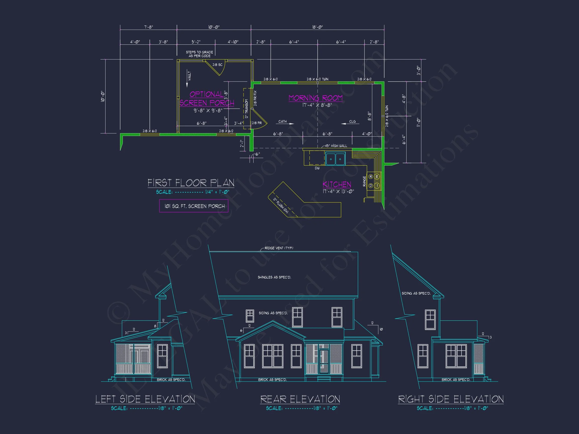 10-1584 HOUSE PLAN -Traditional Colonial Home Plan - 4-Bed, 3-Bath, 2,650 SF 11 Traditional Craftsman house Plan with Spacious Floor Layout