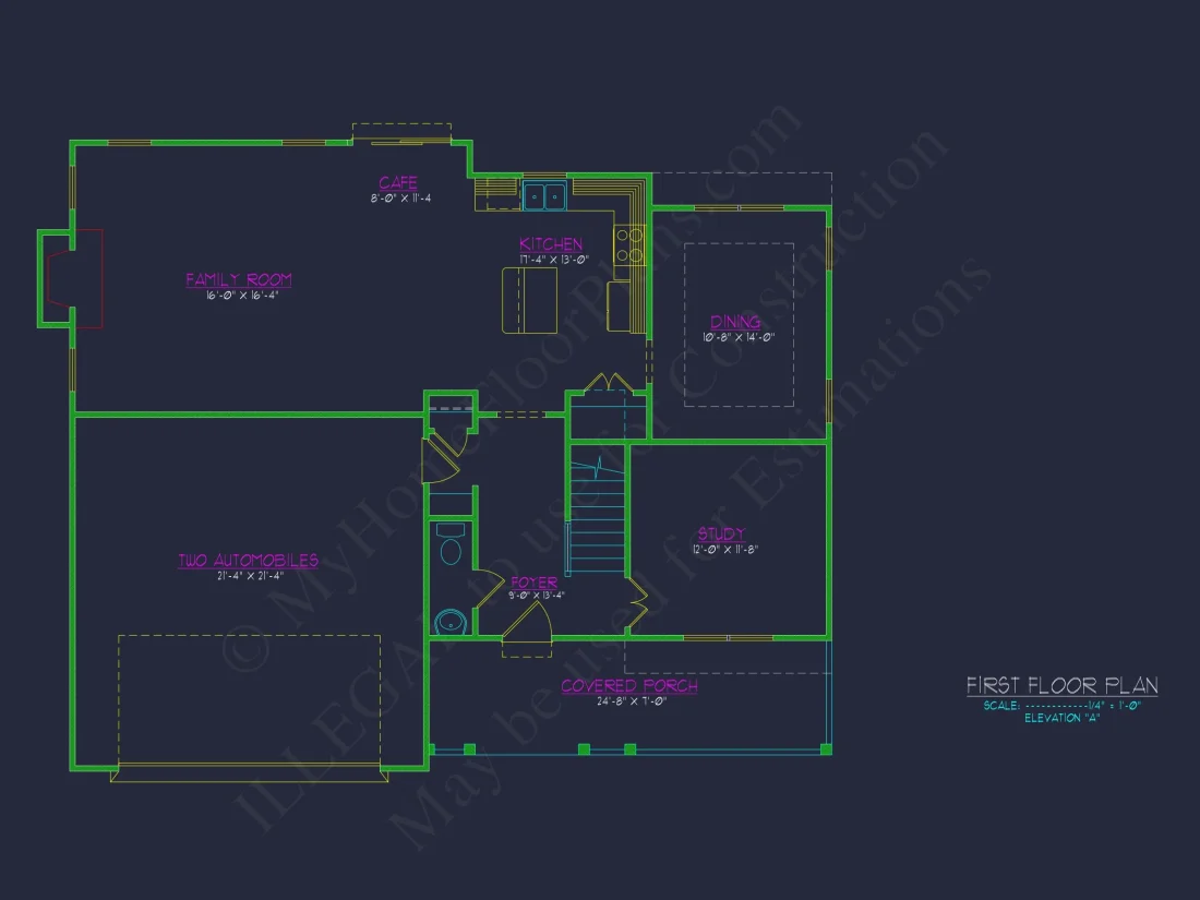 Traditional Craftsman house Plan with Spacious Floor Layout