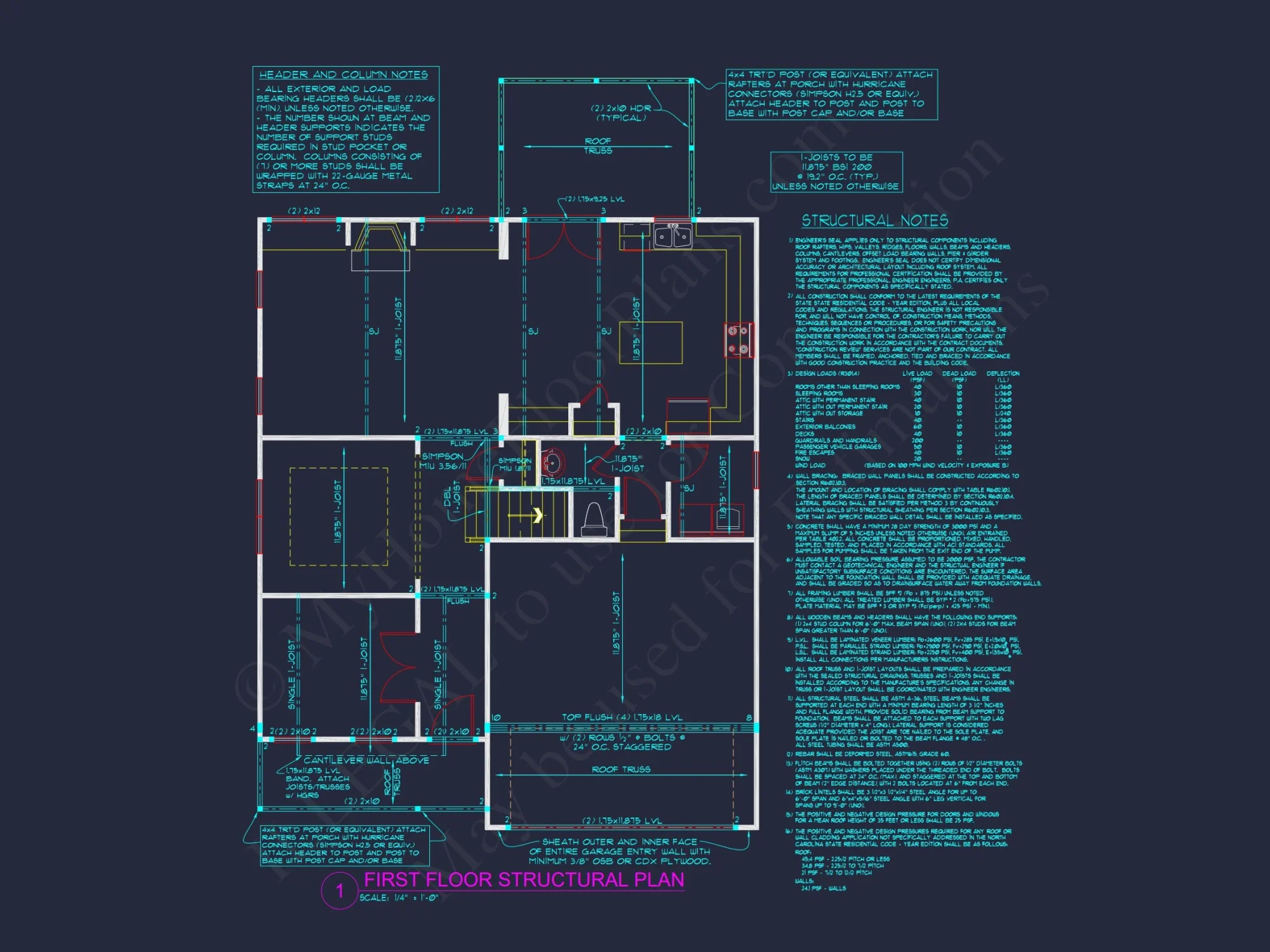 Floor Plan with Garage & Amenities