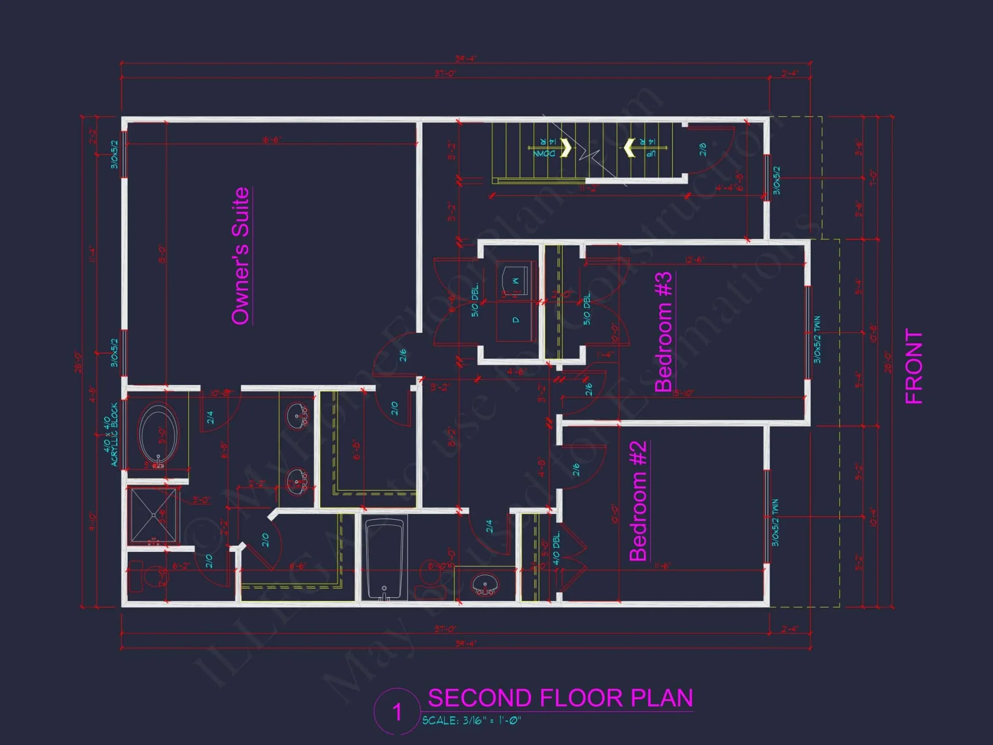 Efficient 2-Story house Plan with CAD Blueprints and Features