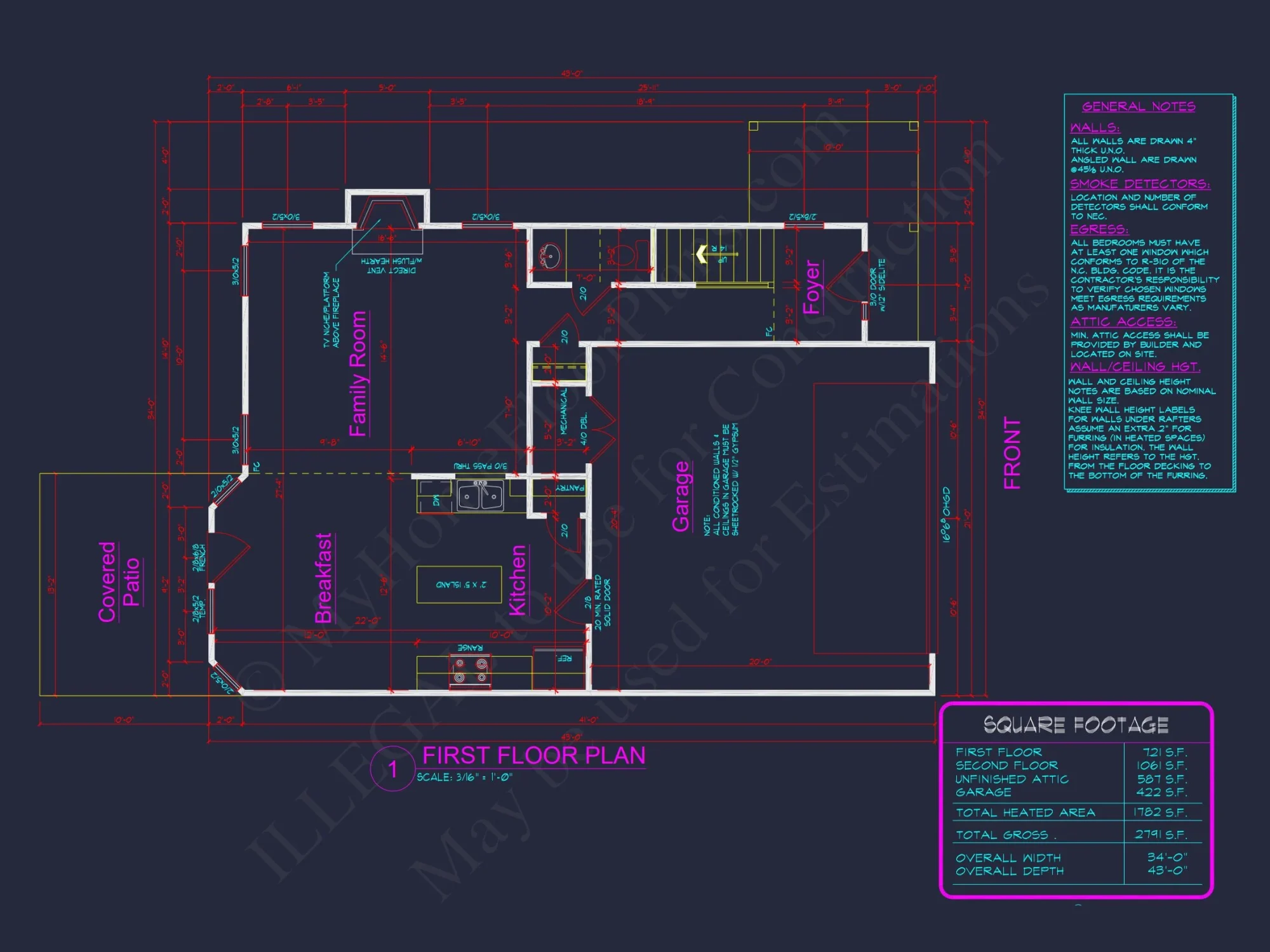 Efficient 2-Story house Plan with CAD Blueprints and Features
