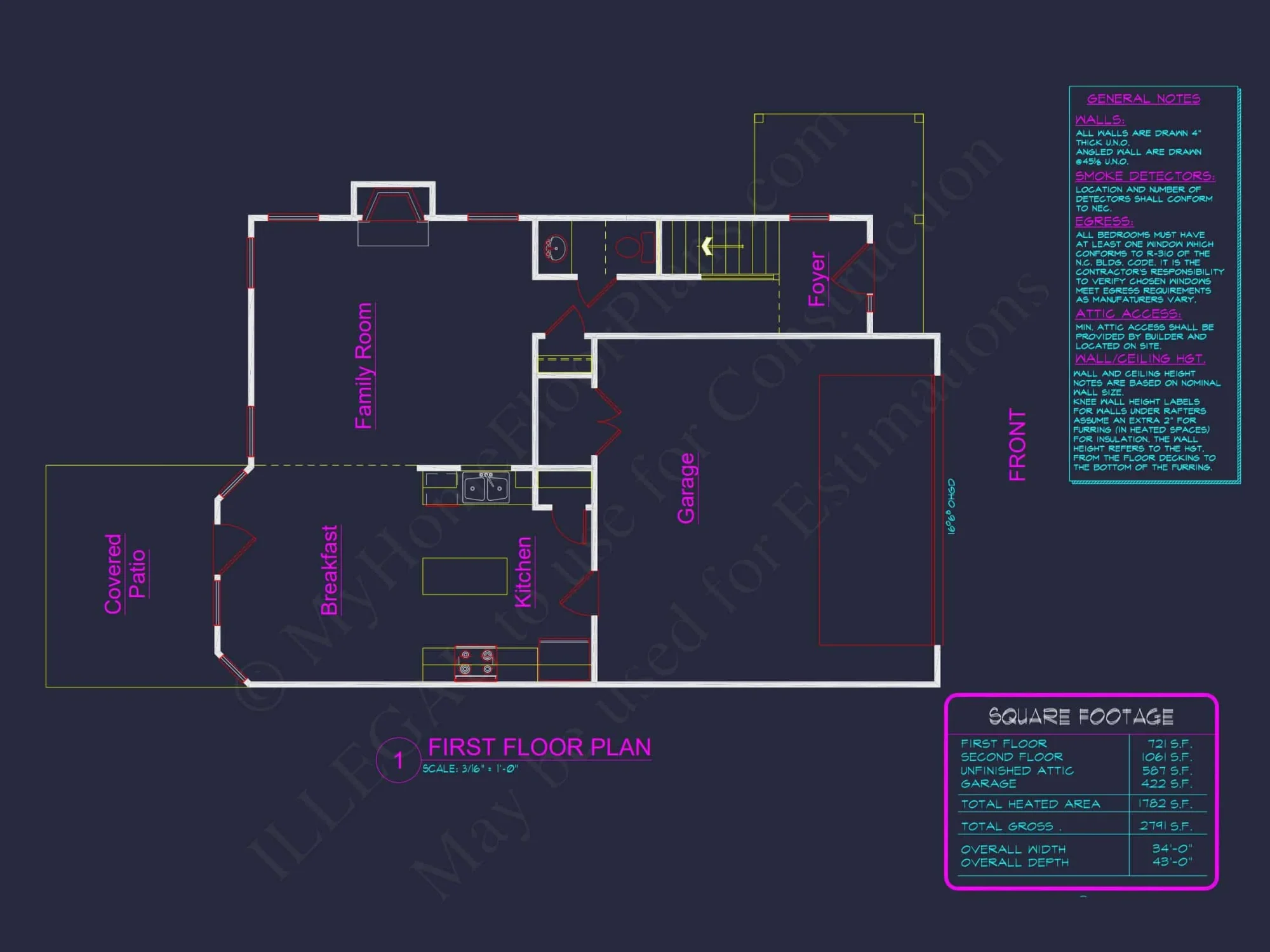 Efficient 2-Story house Plan with CAD Blueprints and Features