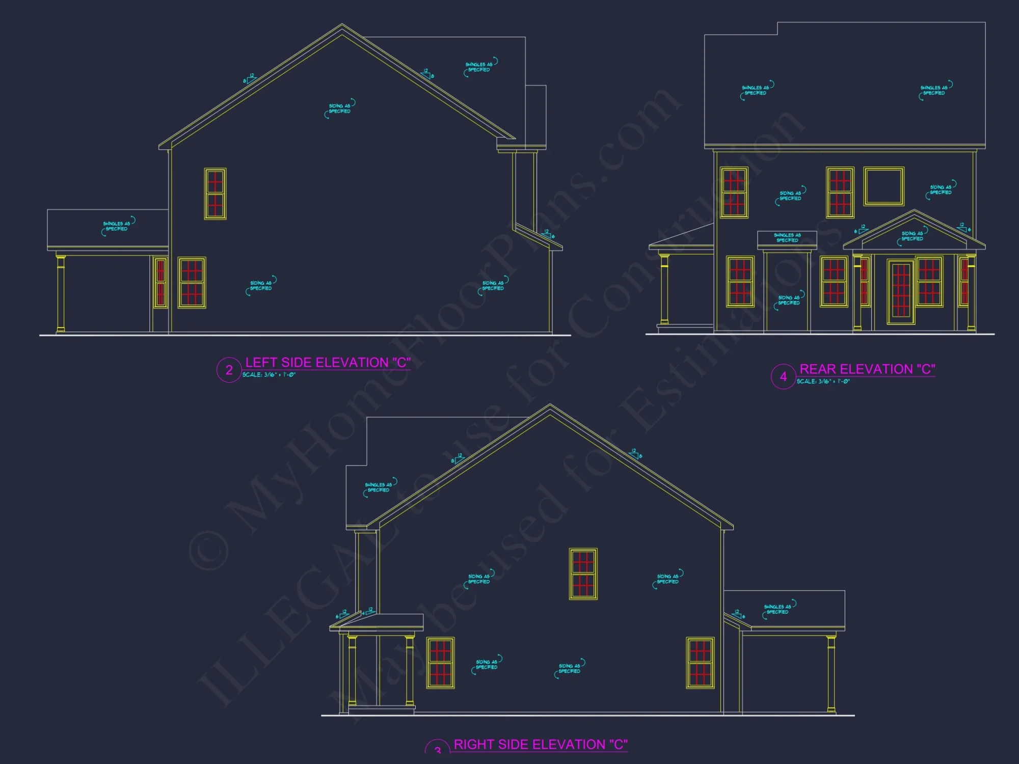 Efficient 2-Story house Plan with CAD Blueprints and Features