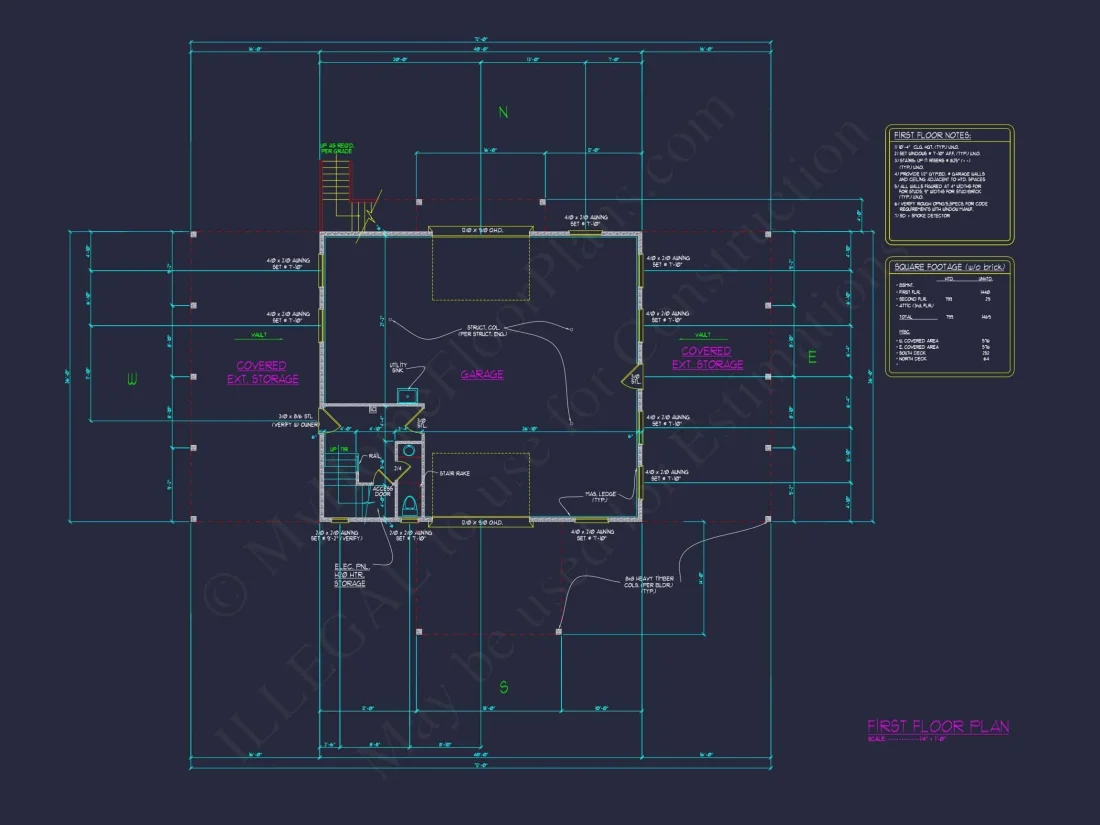 Barn-Style ADU house Floor Plan with CAD Designs and Blueprints