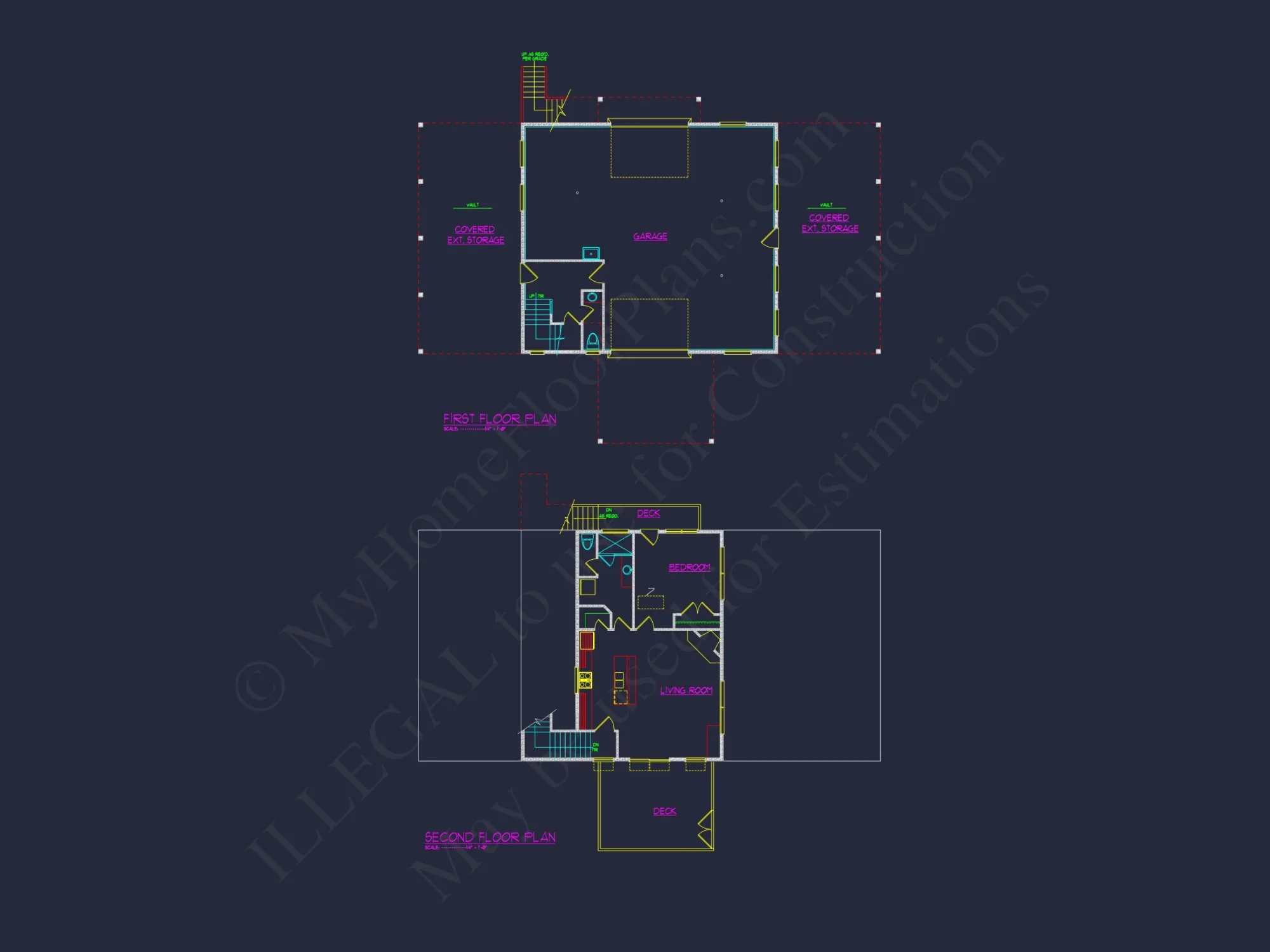 Barn-Style ADU house Floor Plan with CAD Designs and Blueprints