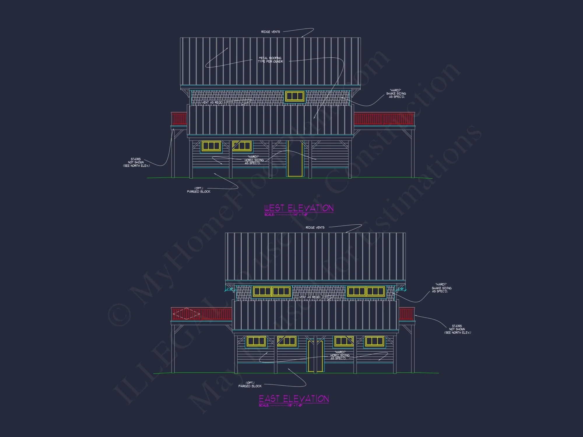 Barn-Style ADU house Floor Plan with CAD Designs and Blueprints