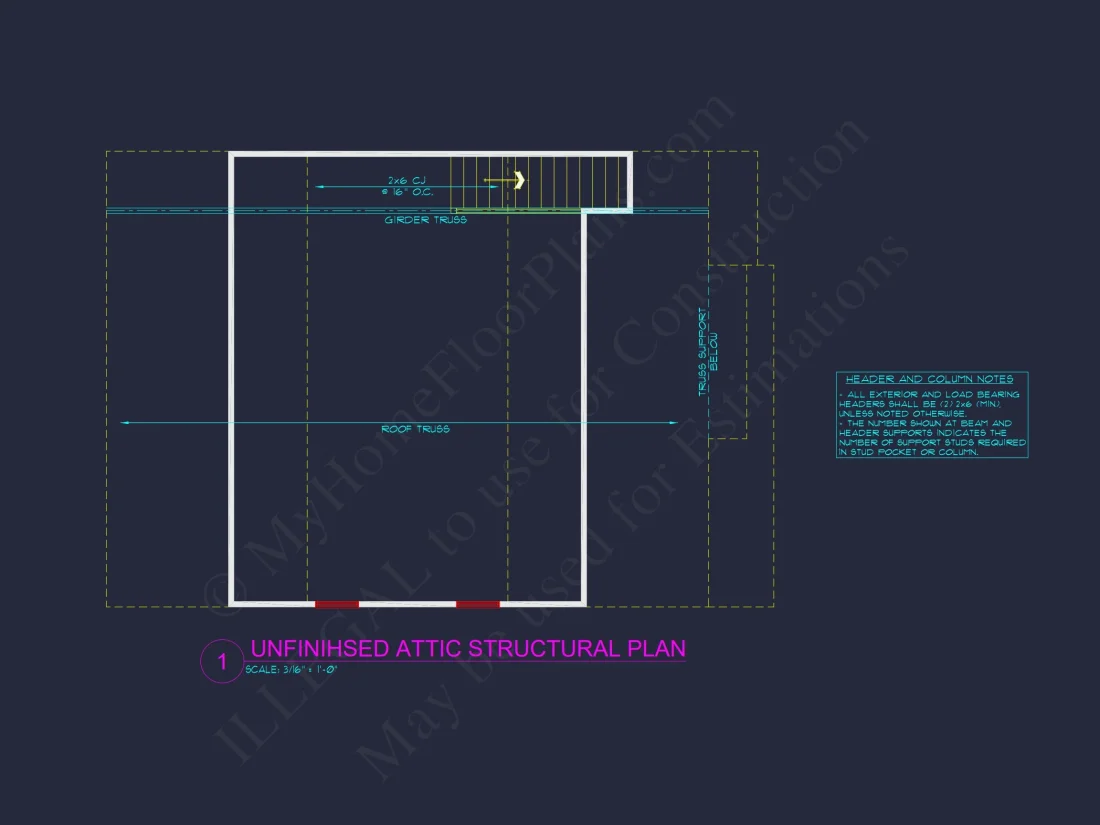 Traditional house Plan with Open Floor Design and CAD Blueprints