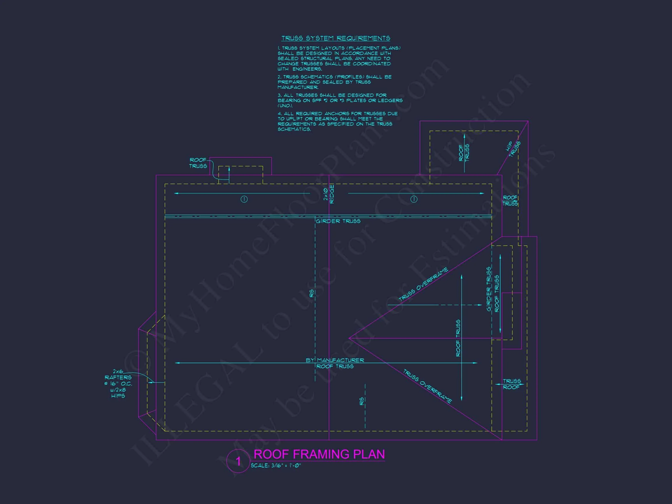 Traditional house Plan with Open Floor Design and CAD Blueprints