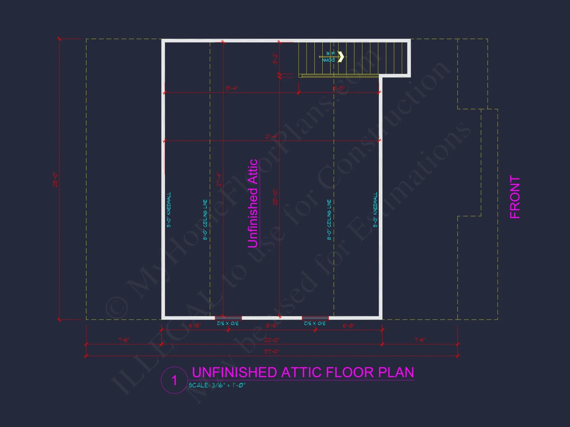 Traditional house Plan with Open Floor Design and CAD Blueprints
