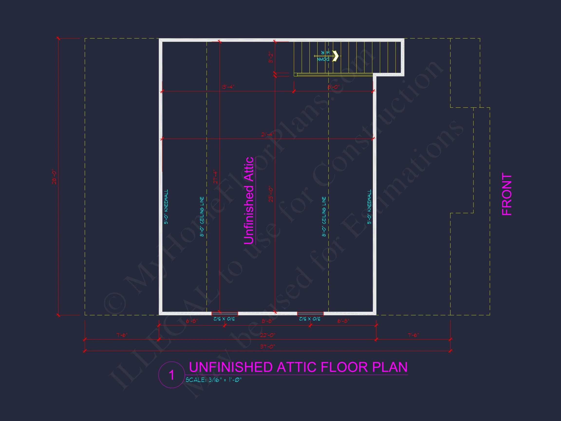 Traditional house Plan with Open Floor Design and CAD Blueprints