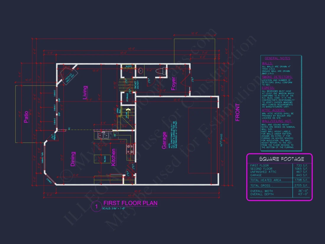 Elegant house Plan with 2 Floors, CAD Designs & Blueprint